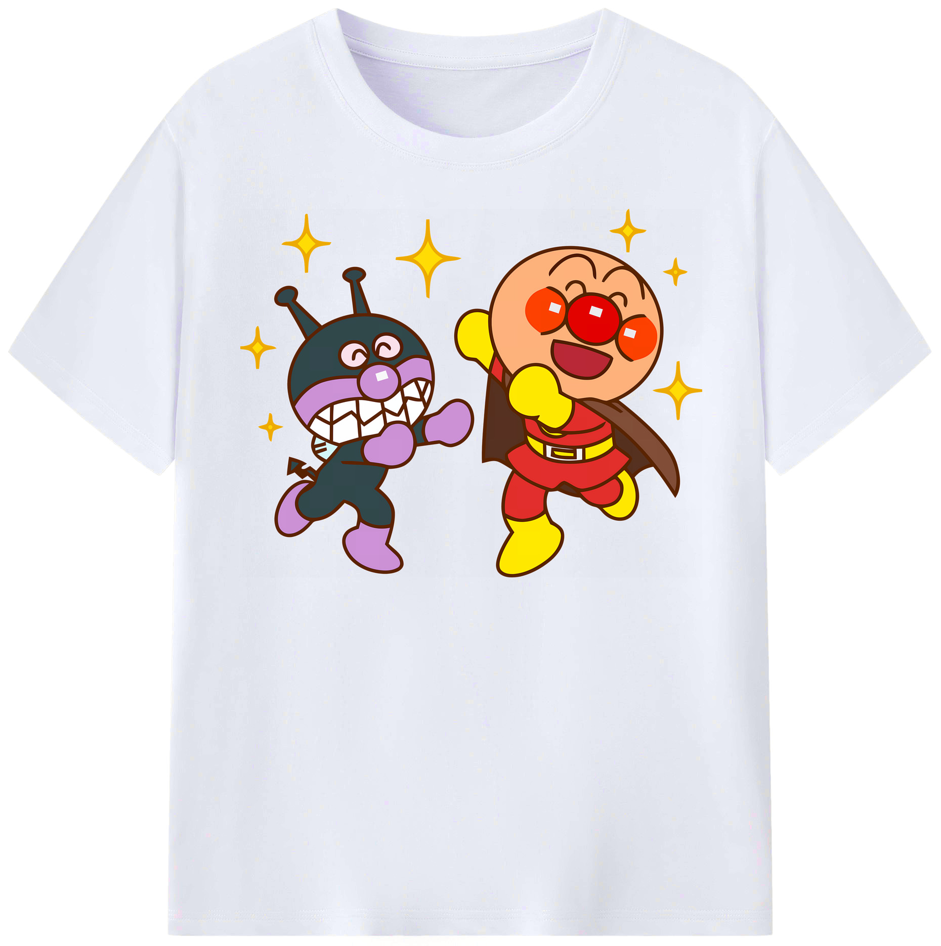 （画像用） アンパンマン Anpanman レディースカジュアルプリントTシャツ（綿100％）