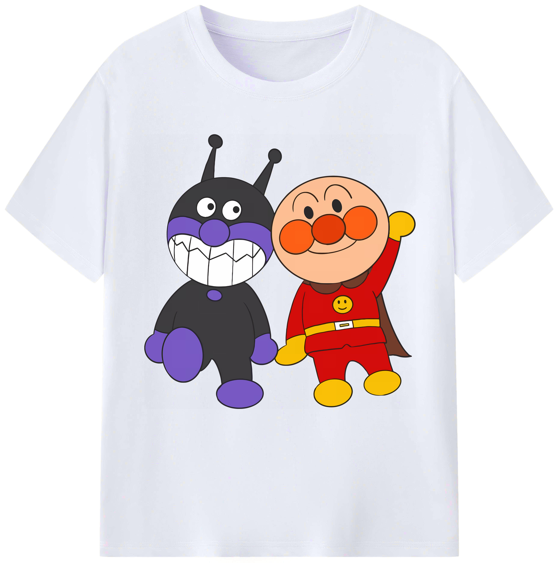 （画像用） アンパンマン Anpanman レディースカジュアルプリントTシャツ（綿100％）
