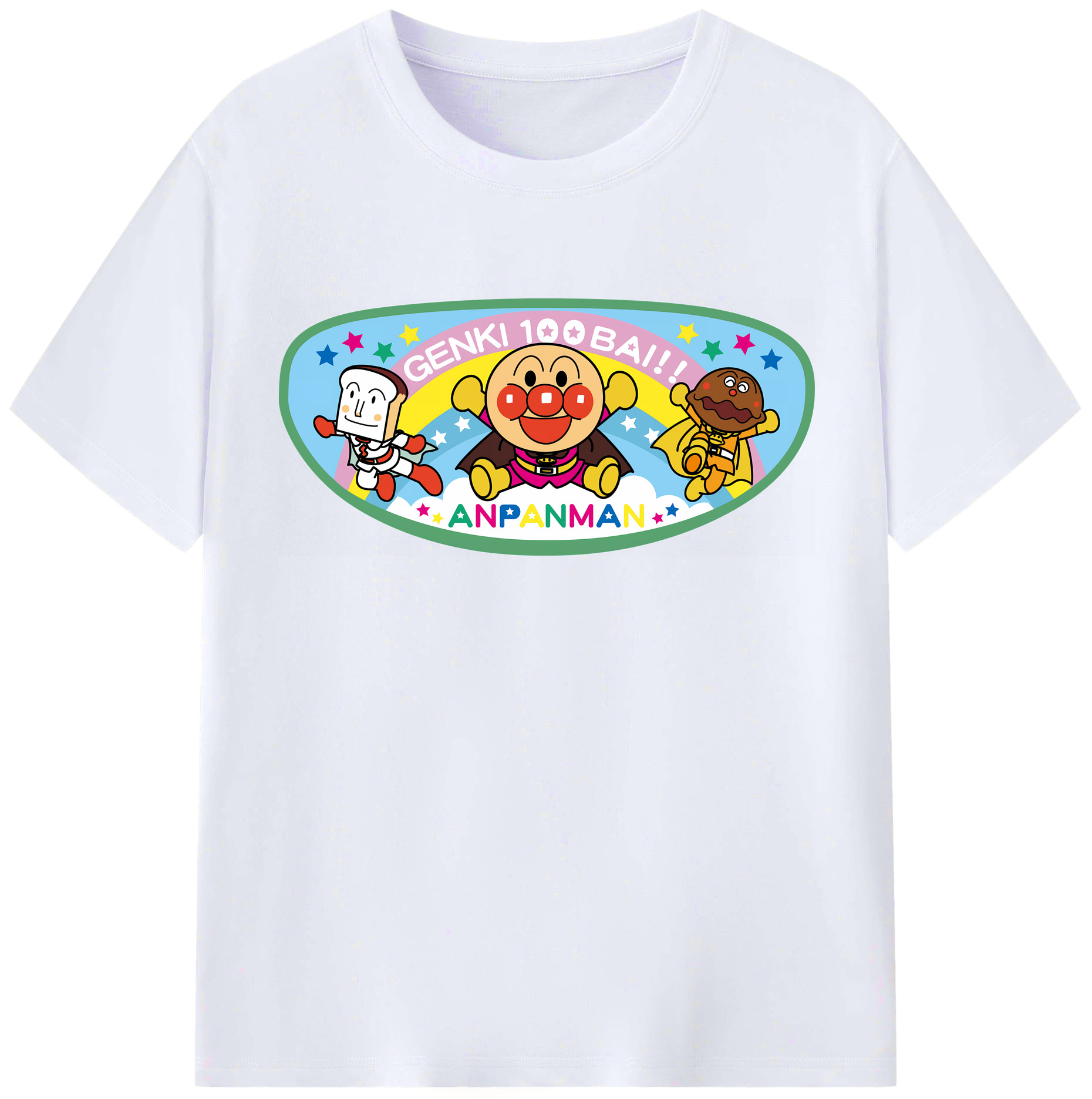 （画像用） アンパンマン Anpanman レディースカジュアルプリントTシャツ（綿100％）