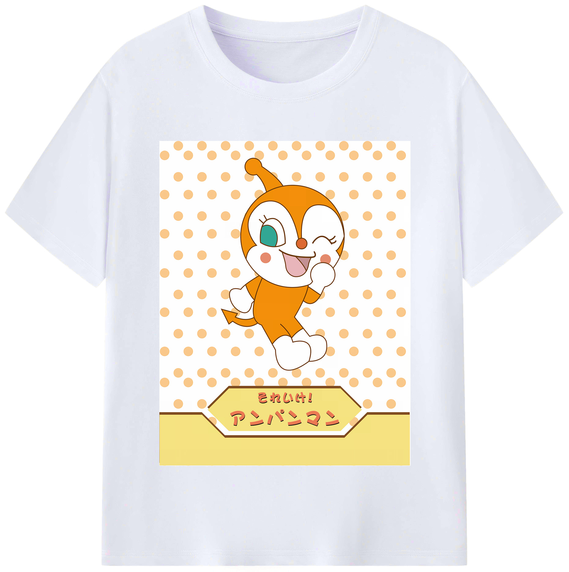 （画像用） アンパンマン Anpanman レディースカジュアルプリントTシャツ（綿100％）
