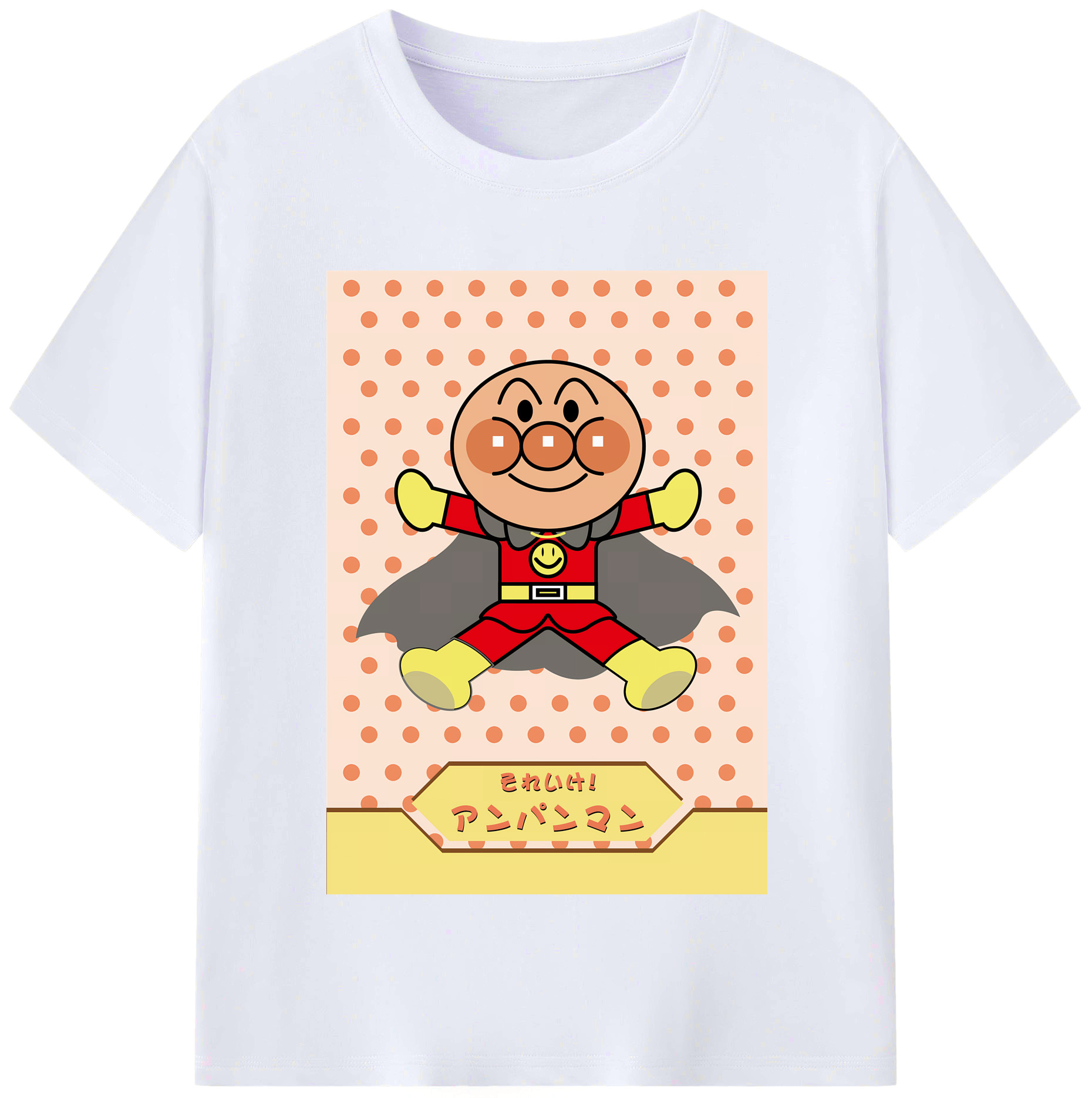（画像用） アンパンマン Anpanman レディースカジュアルプリントTシャツ（綿100％）