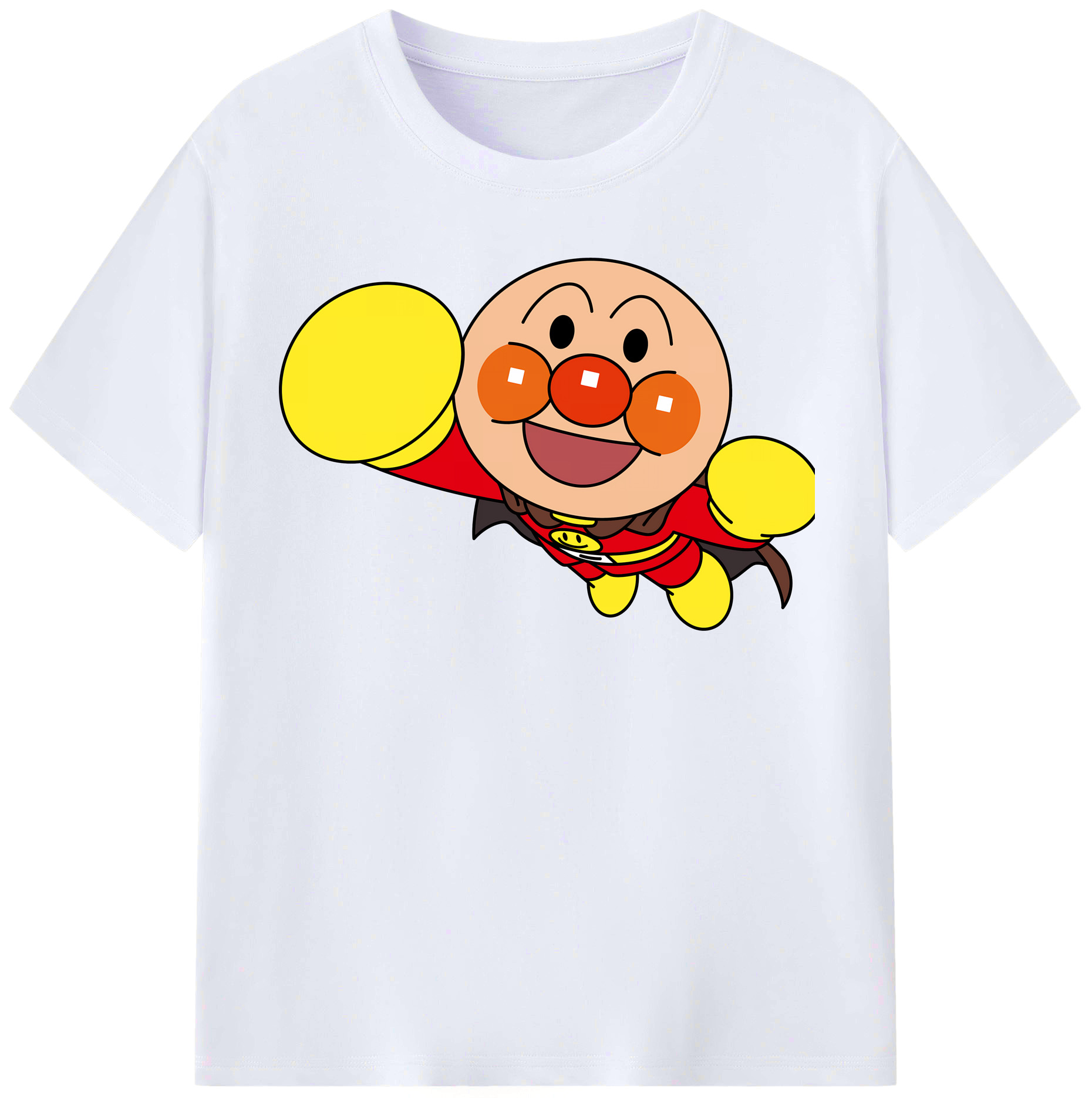 （画像用） アンパンマン Anpanman レディースカジュアルプリントTシャツ（綿100％）