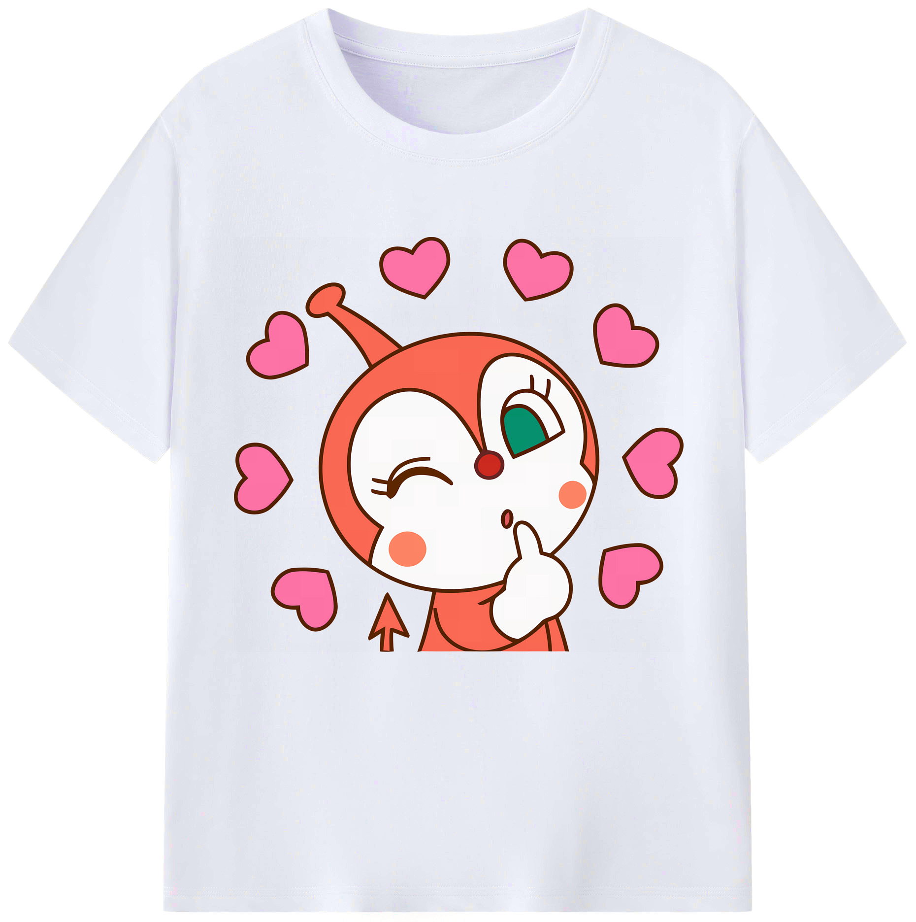 （画像用） アンパンマン Anpanman レディースカジュアルプリントTシャツ（綿100％）