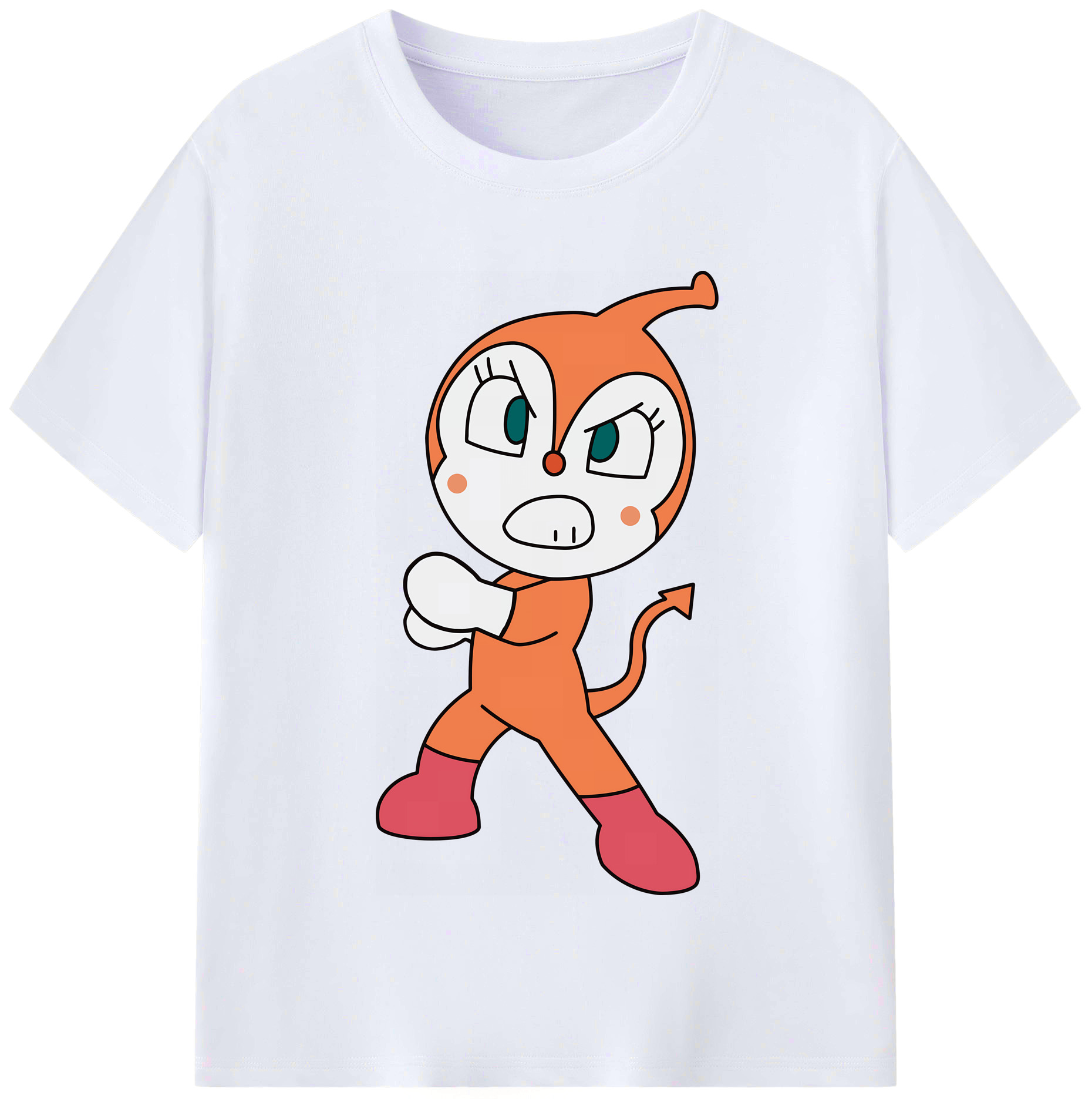 （画像用） アンパンマン Anpanman レディースカジュアルプリントTシャツ（綿100％）