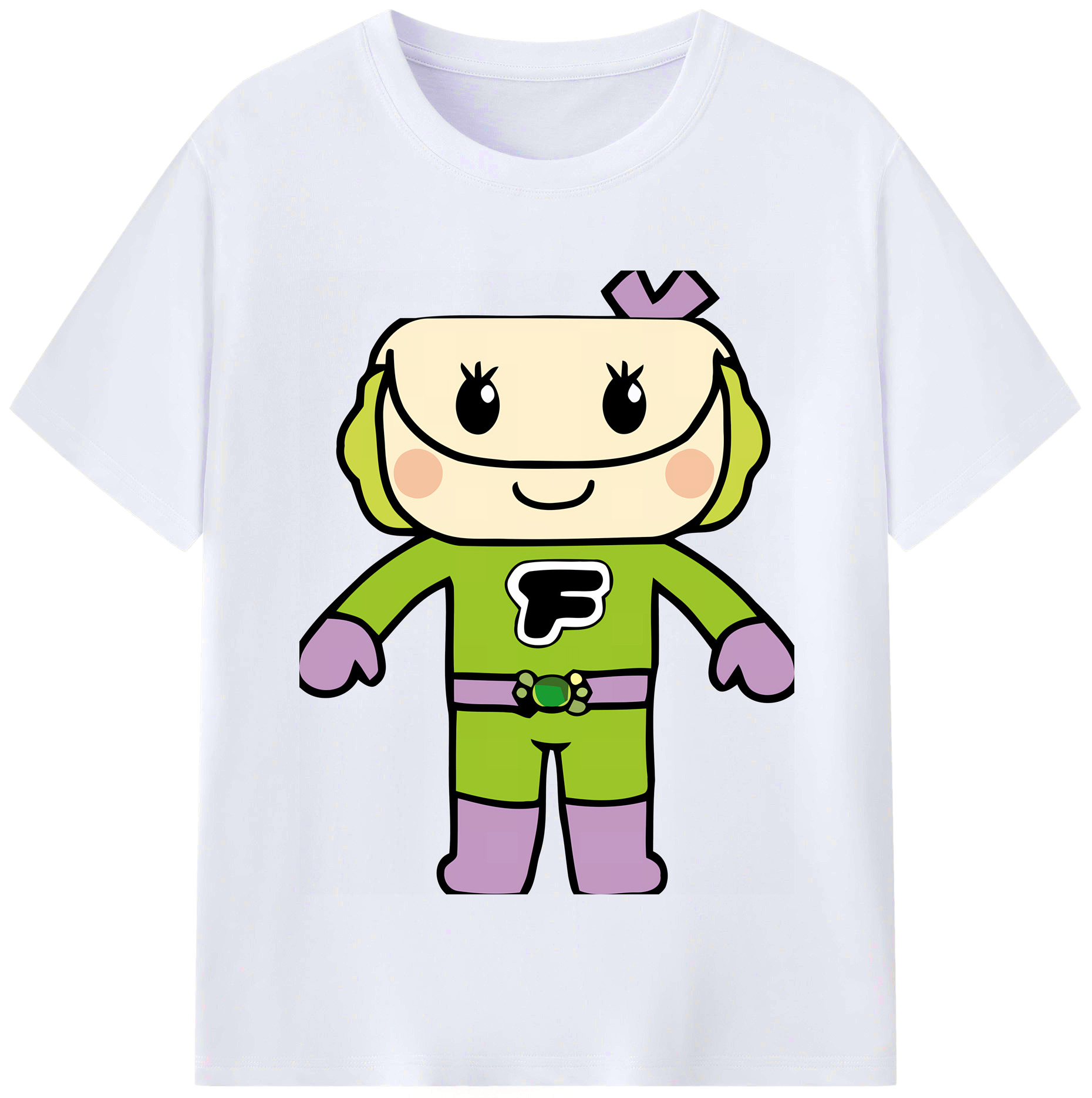（画像用） アンパンマン Anpanman レディースカジュアルプリントTシャツ（綿100％）