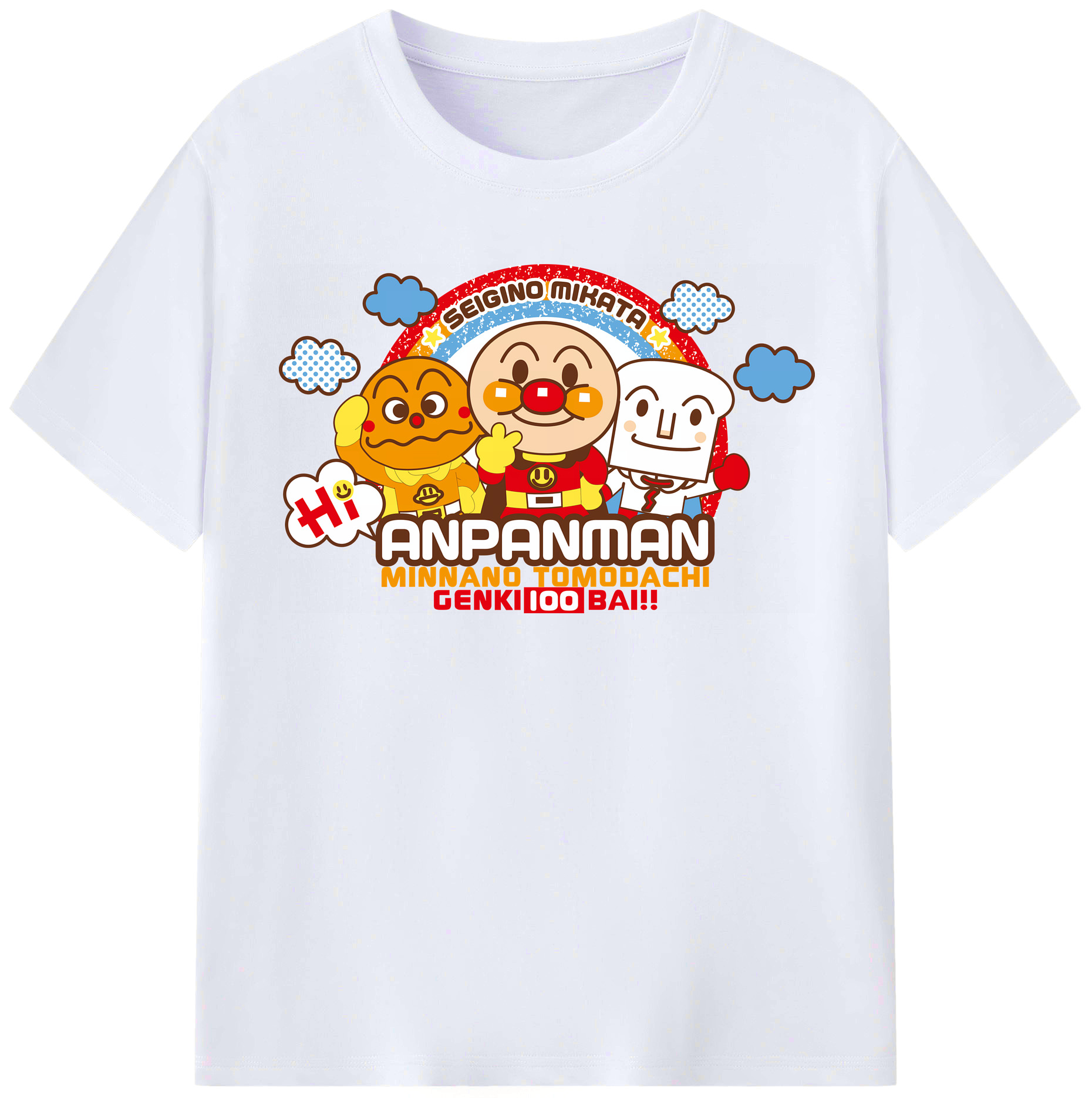 （画像用） アンパンマン Anpanman レディースカジュアルプリントTシャツ（綿100％）
