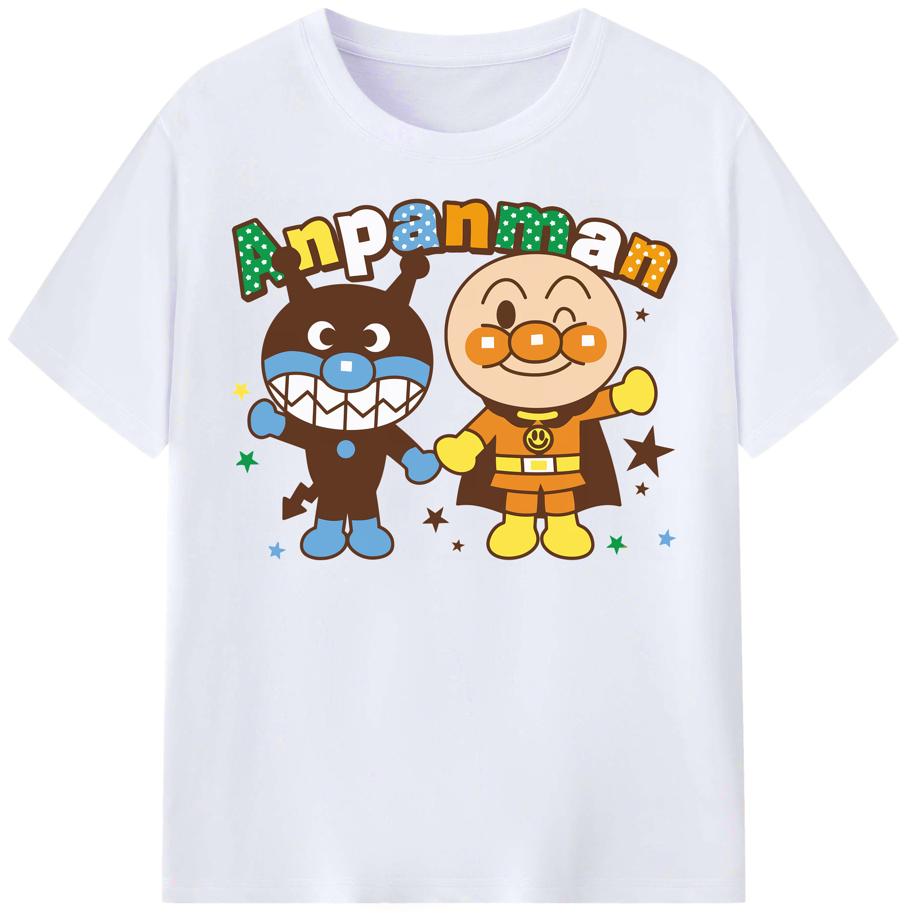 （画像用） アンパンマン Anpanman レディースカジュアルプリントTシャツ（綿100％）
