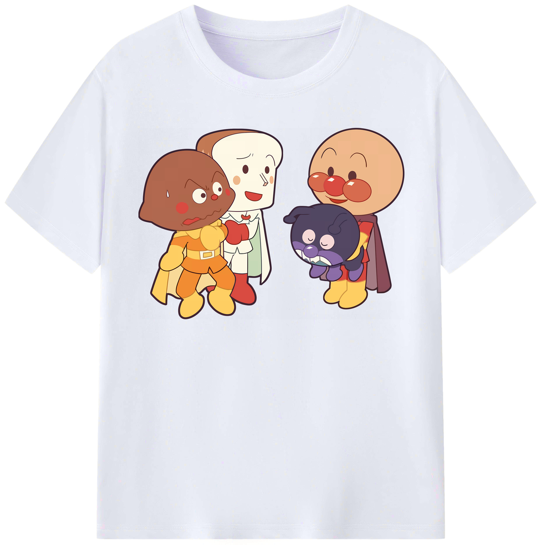 （画像用） アンパンマン Anpanman レディースカジュアルプリントTシャツ（綿100％）