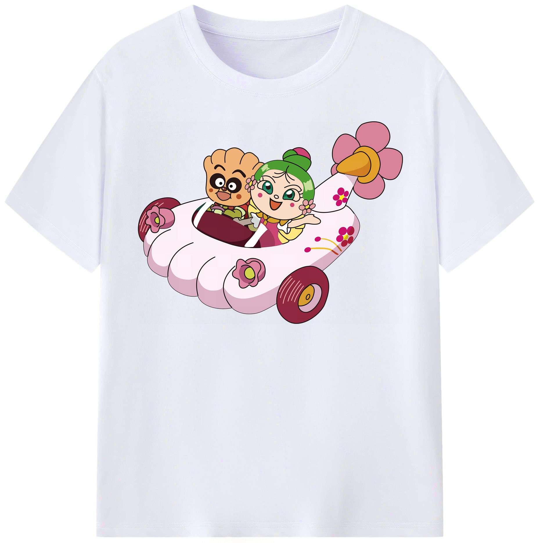 （画像用） アンパンマン Anpanman レディースカジュアルプリントTシャツ（綿100％）
