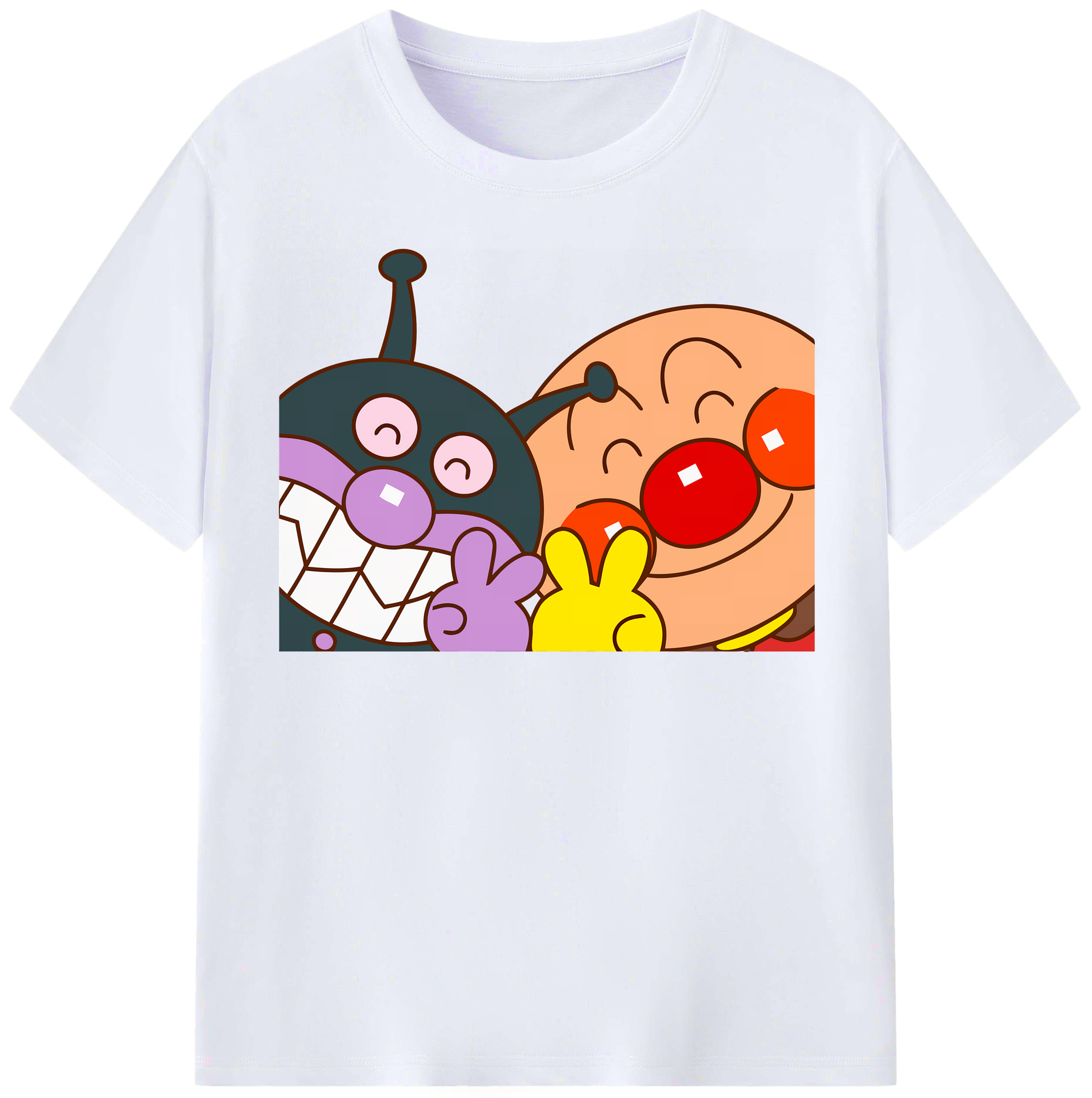 （画像用） アンパンマン Anpanman レディースカジュアルプリントTシャツ（綿100％）
