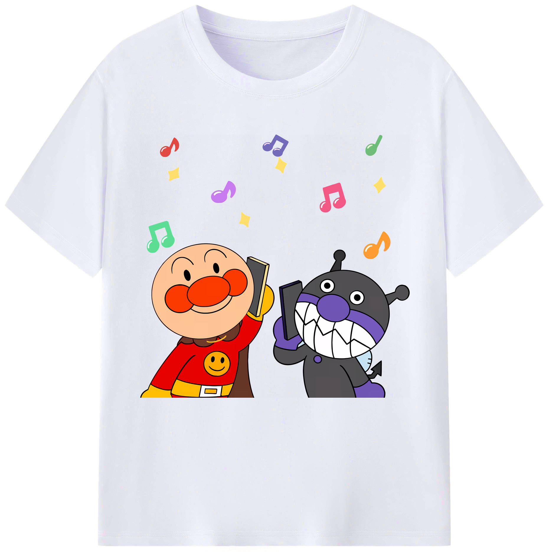 （画像用） アンパンマン Anpanman レディースカジュアルプリントTシャツ（綿100％）