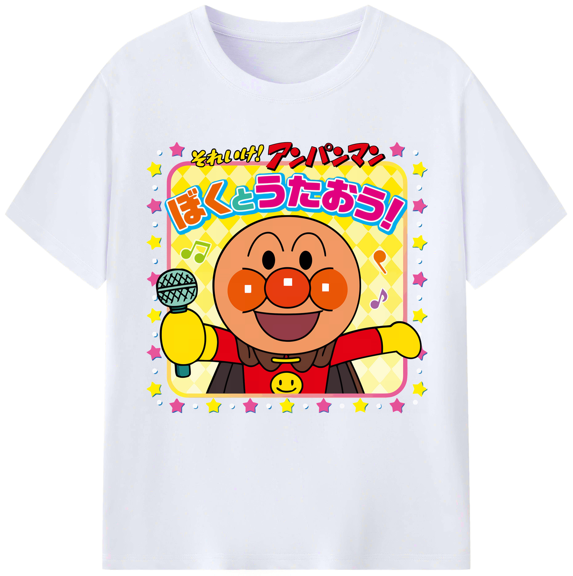 （画像用） アンパンマン Anpanman レディースカジュアルプリントTシャツ（綿100％）