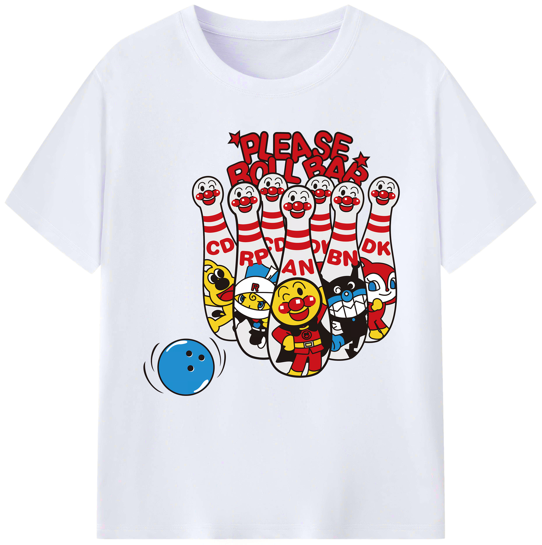 （画像用） アンパンマン Anpanman レディースカジュアルプリントTシャツ（綿100％）