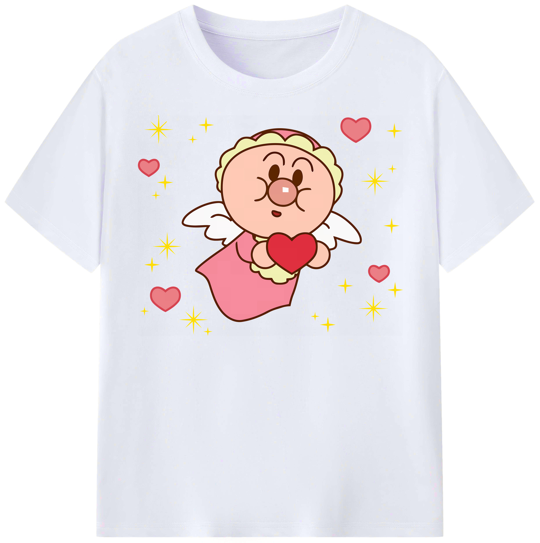 （画像用） アンパンマン Anpanman レディースカジュアルプリントTシャツ（綿100％）