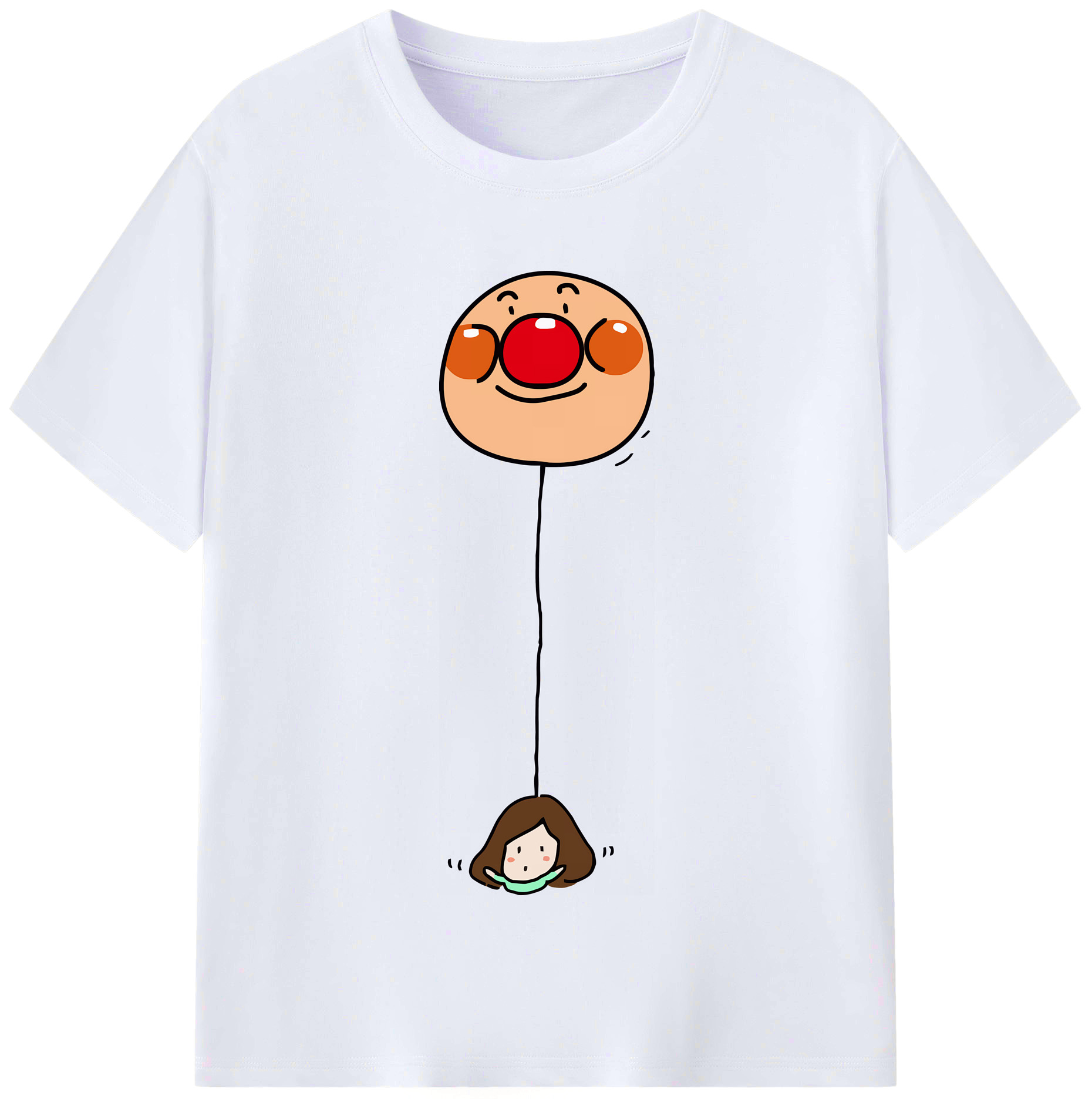 （画像用） アンパンマン Anpanman レディースカジュアルプリントTシャツ（綿100％）