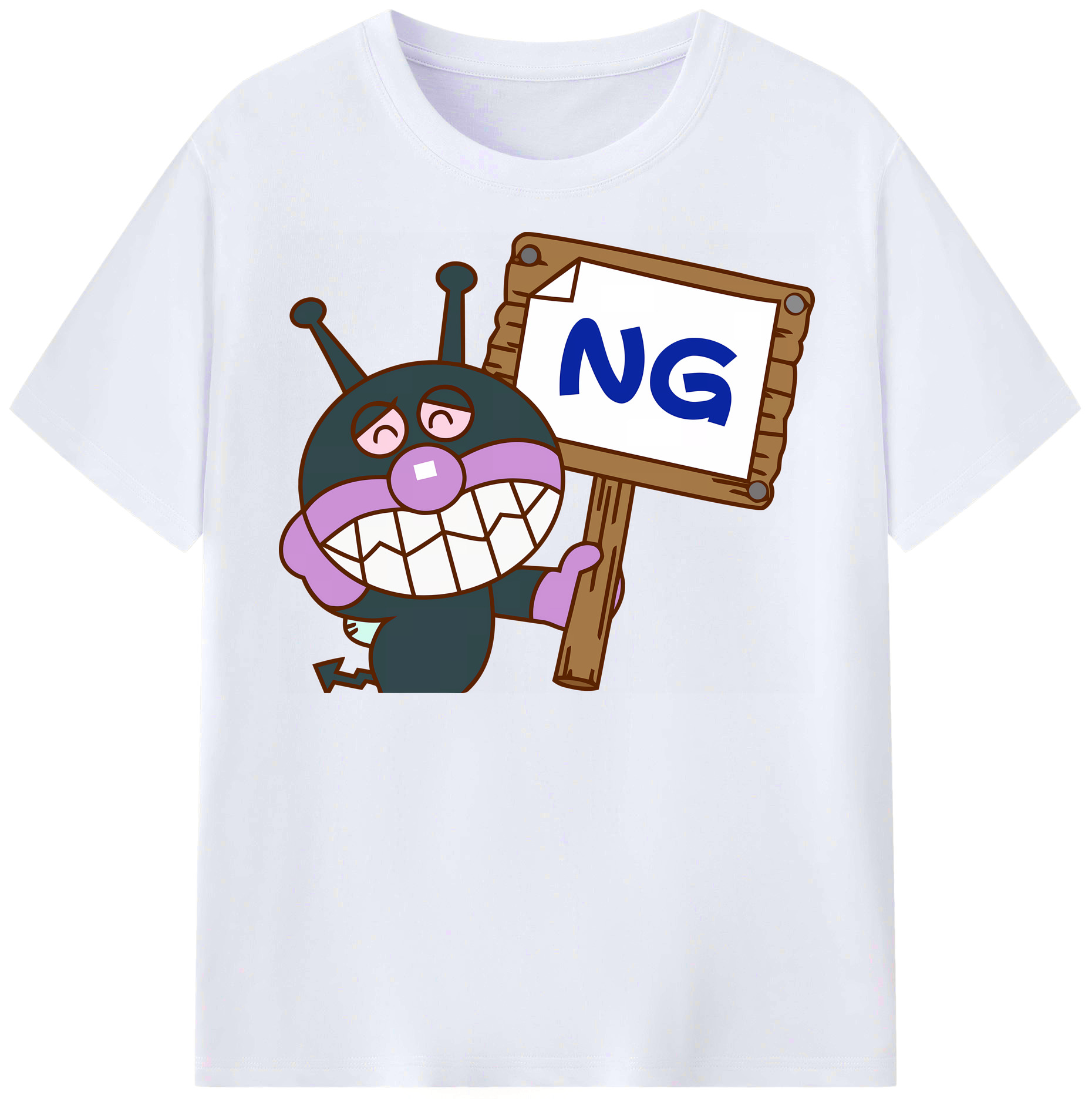 （画像用） アンパンマン Anpanman レディースカジュアルプリントTシャツ（綿100％）
