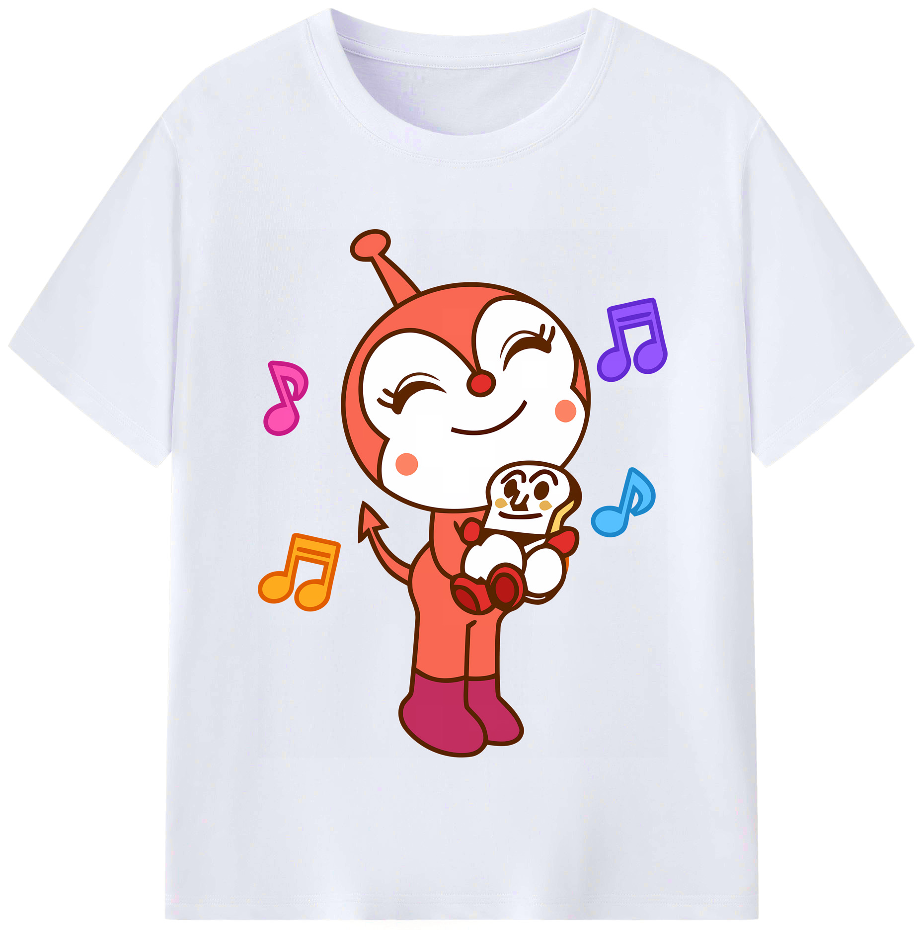 （画像用） アンパンマン Anpanman レディースカジュアルプリントTシャツ（綿100％）