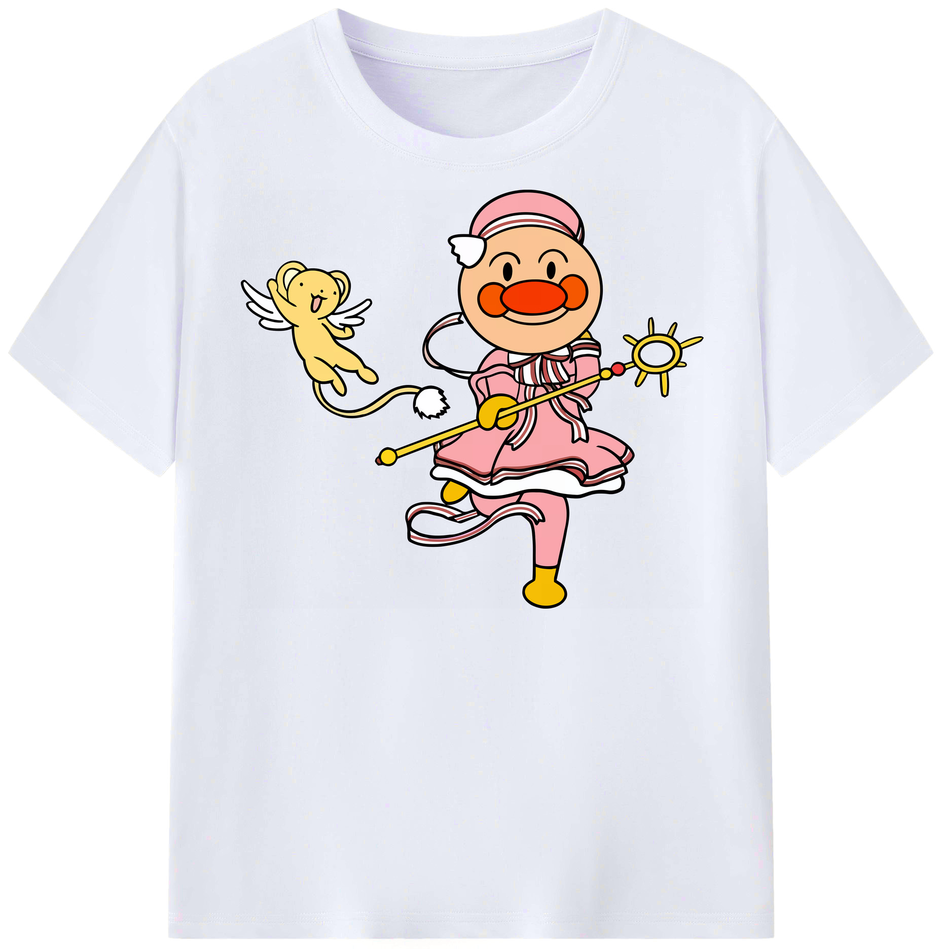 （画像用） アンパンマン Anpanman レディースカジュアルプリントTシャツ（綿100％）