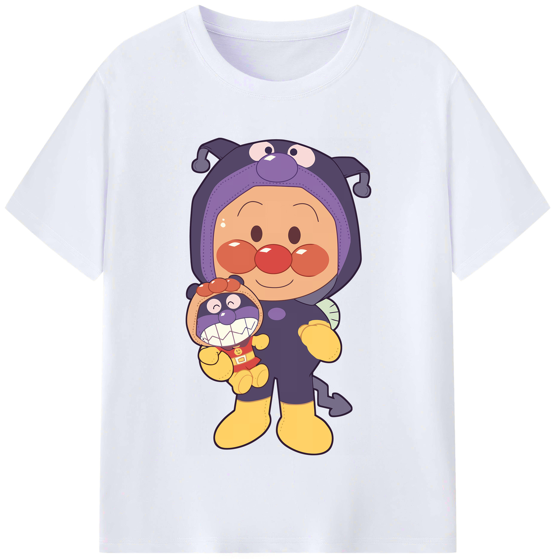 （画像用） アンパンマン Anpanman レディースカジュアルプリントTシャツ（綿100％）
