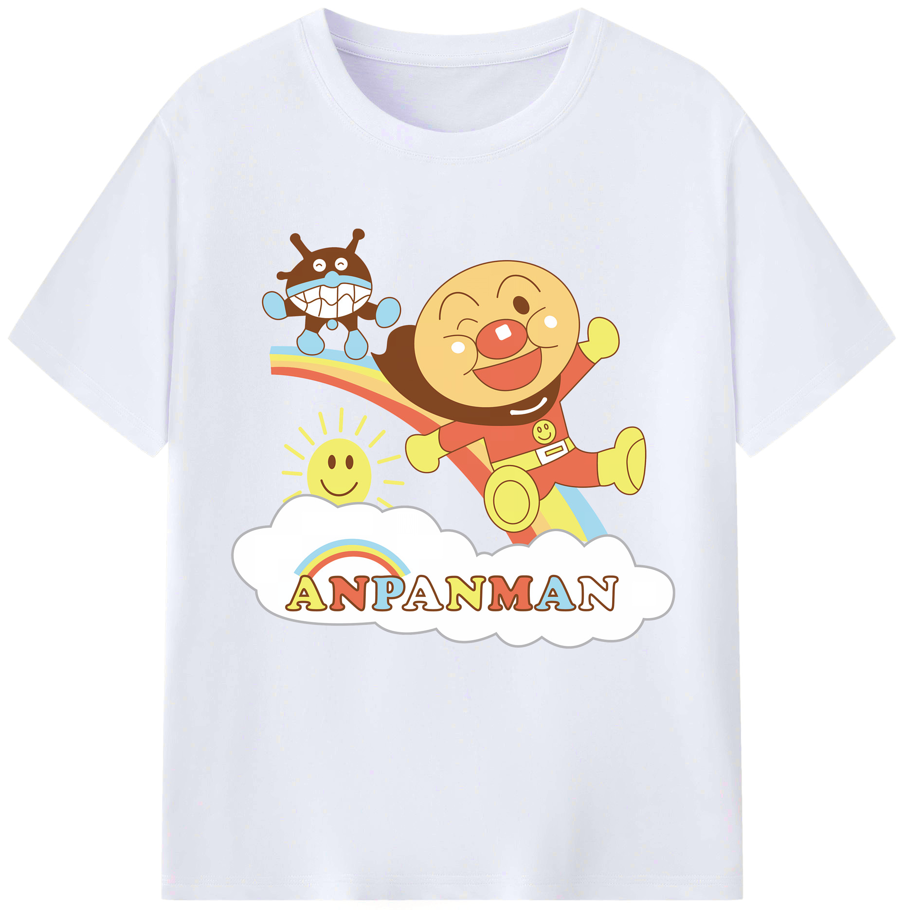 （画像用） アンパンマン Anpanman レディースカジュアルプリントTシャツ（綿100％）