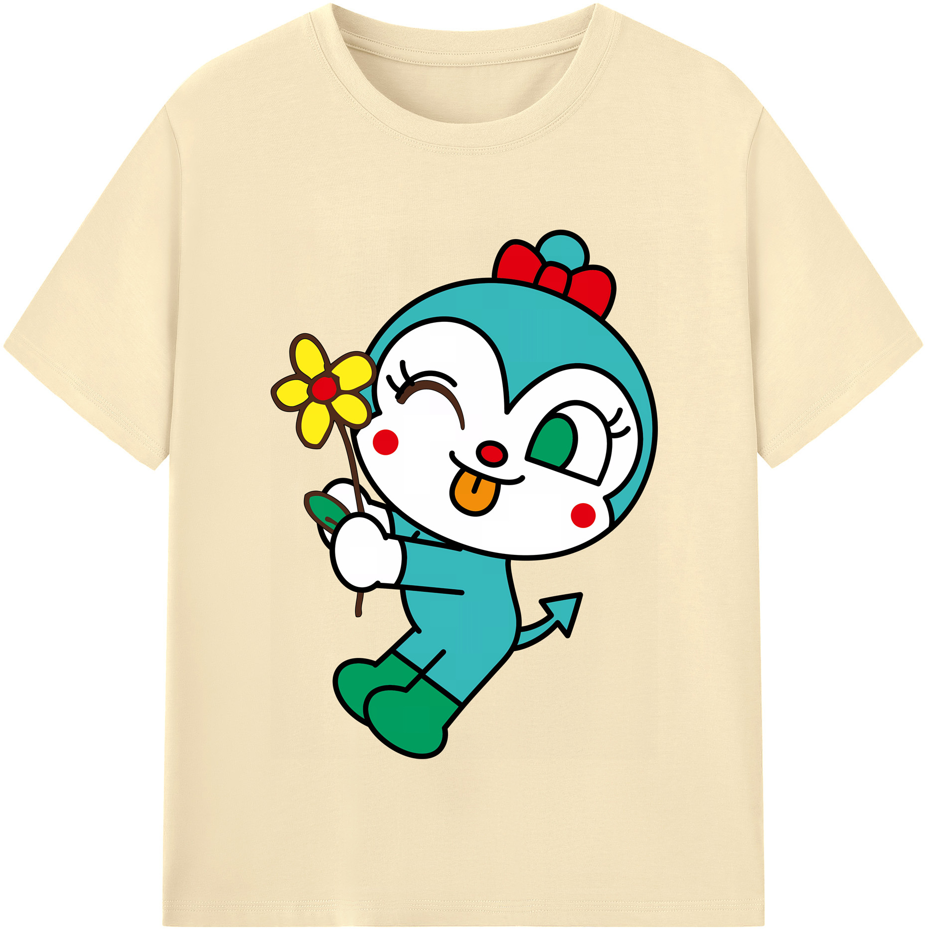 （画像用） アンパンマン Anpanman 綿100％半袖Tシャツ（フロントプリント）