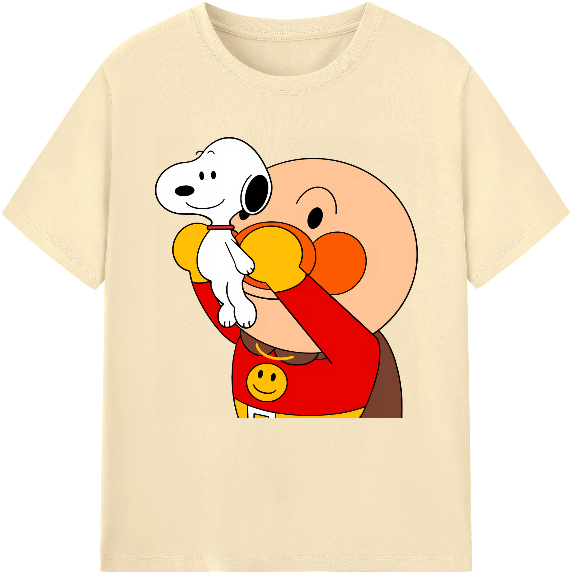 （画像用） アンパンマン Anpanman 綿100％半袖Tシャツ（フロントプリント）