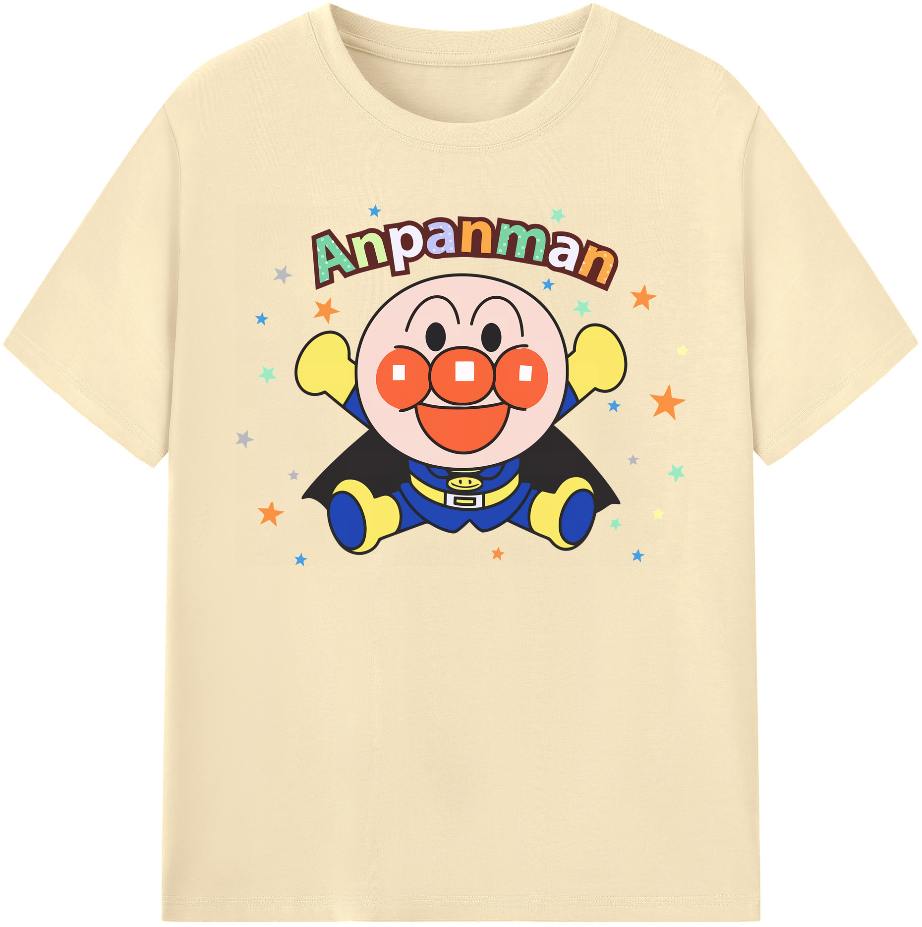 （画像用） アンパンマン Anpanman 綿100％半袖Tシャツ（フロントプリント）