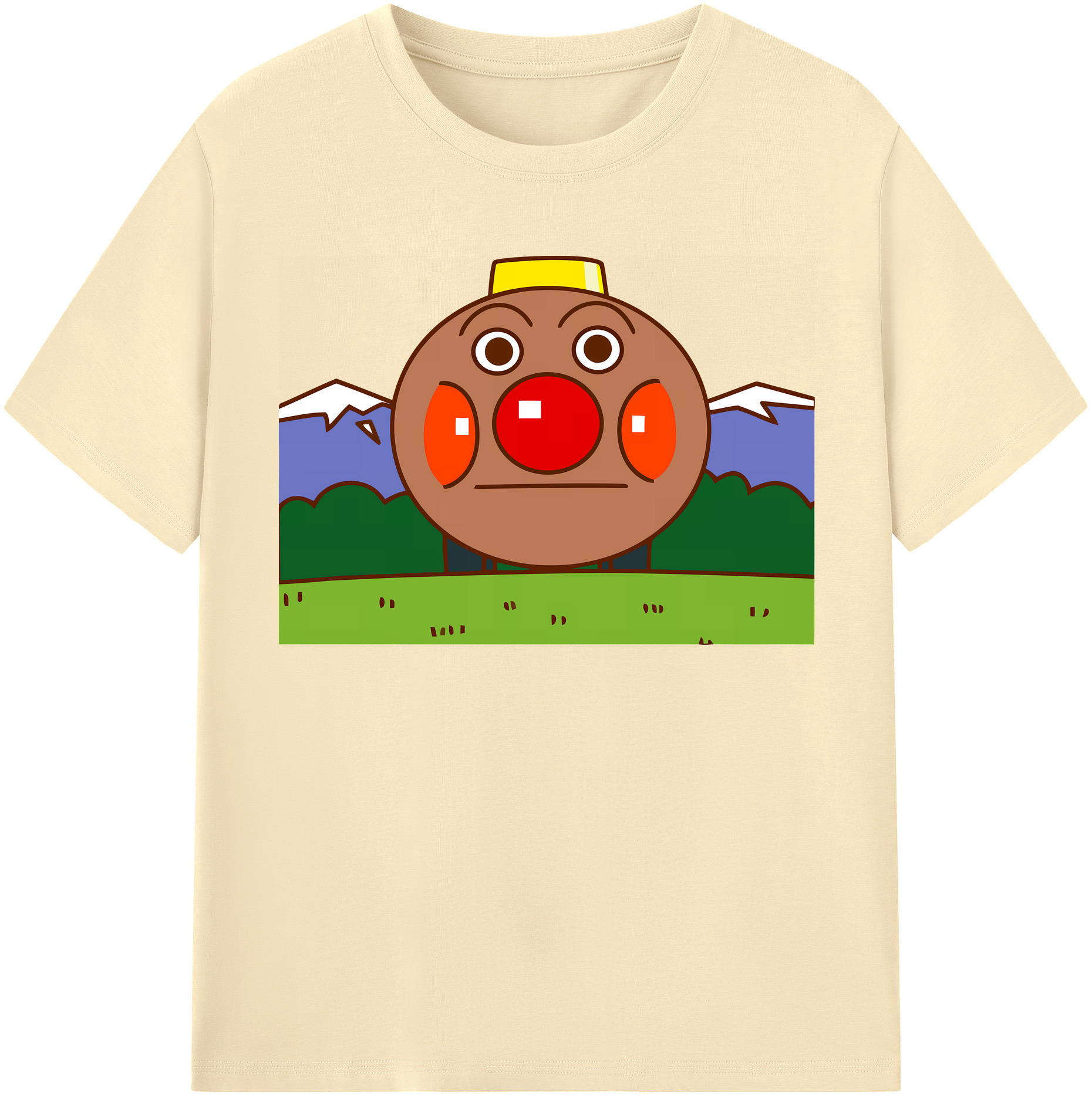 （画像用） アンパンマン Anpanman 綿100％半袖Tシャツ（フロントプリント）
