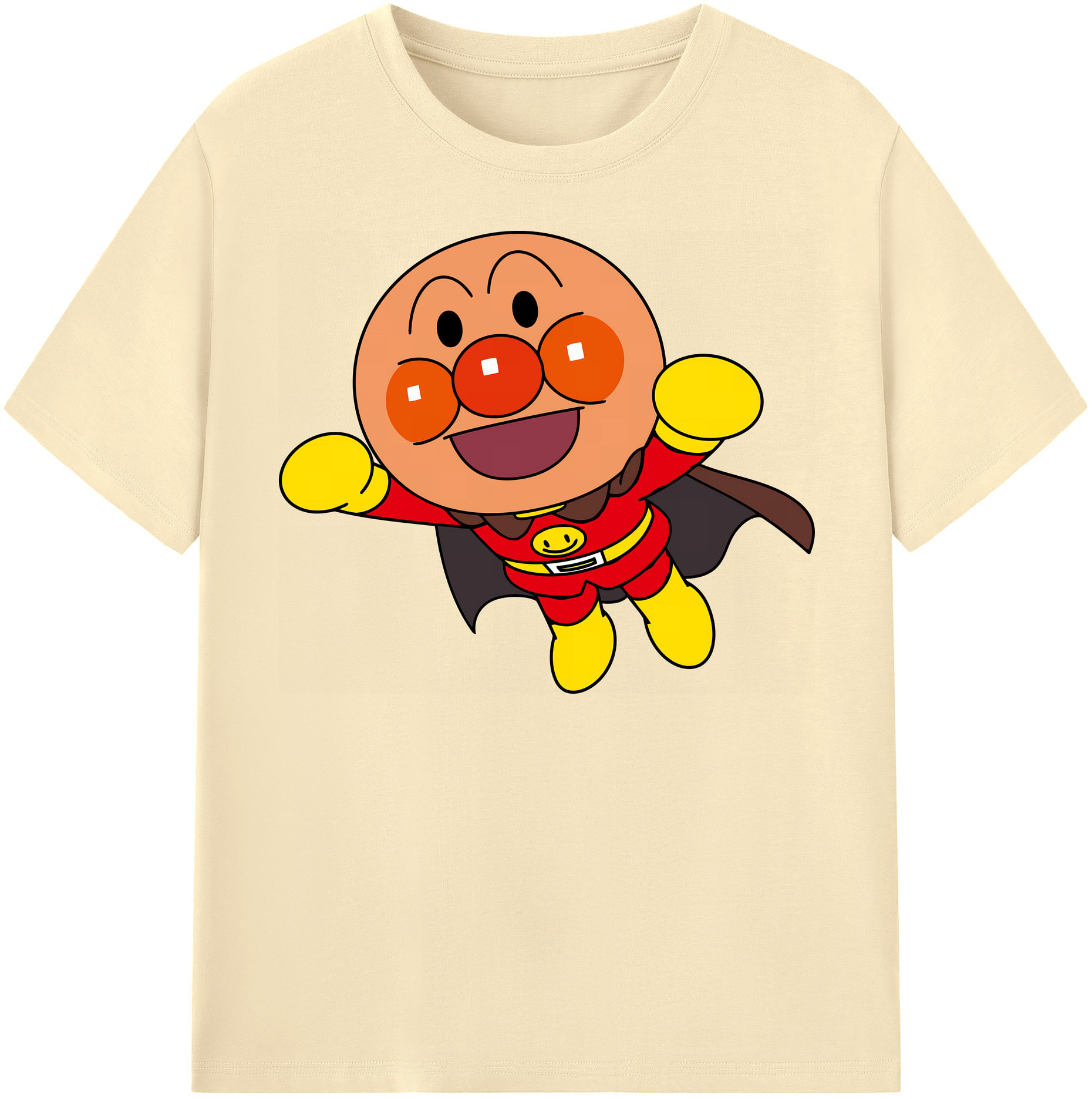 （画像用） アンパンマン Anpanman 綿100％半袖Tシャツ（フロントプリント）