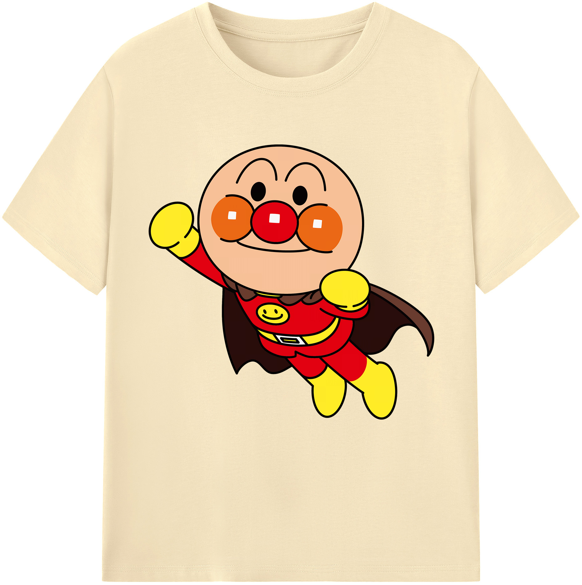 （画像用） アンパンマン Anpanman 綿100％半袖Tシャツ（フロントプリント）