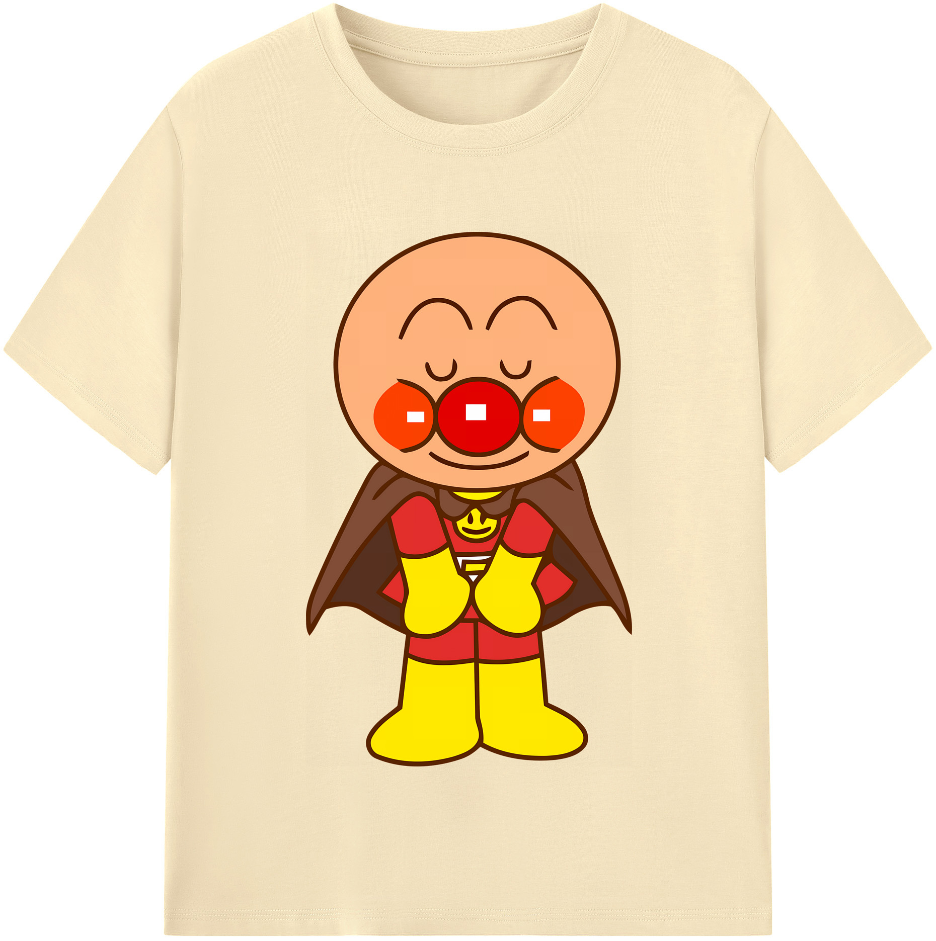 （画像用） アンパンマン Anpanman 綿100％半袖Tシャツ（フロントプリント）