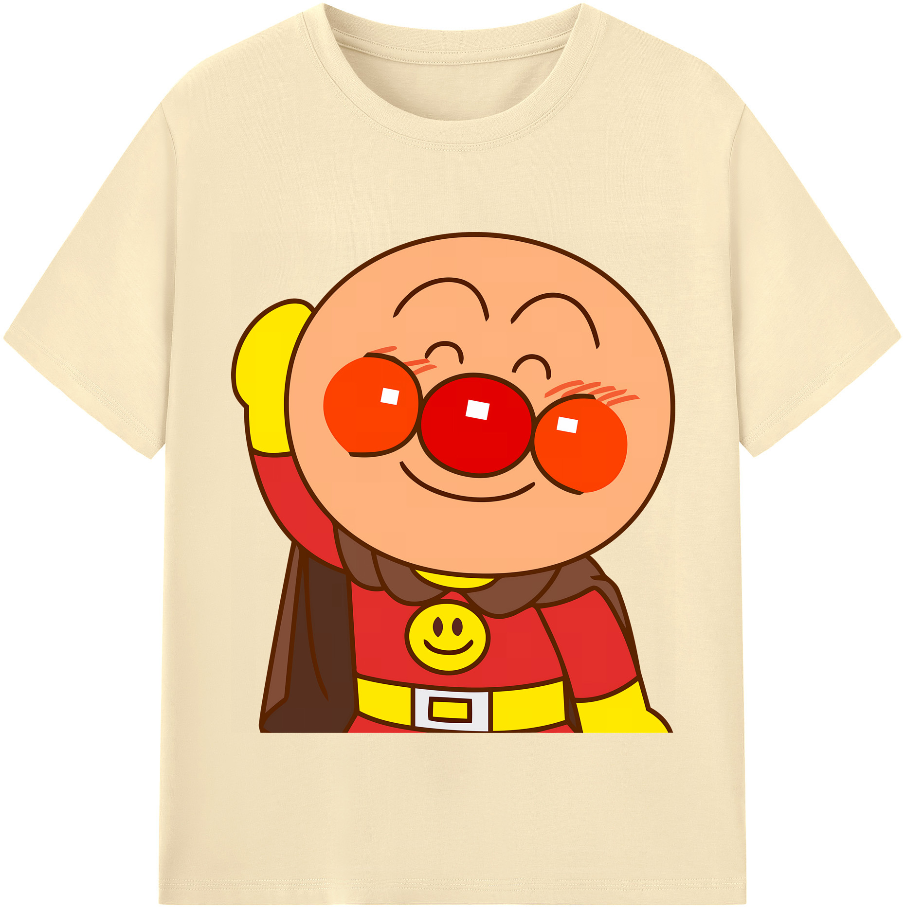（画像用） アンパンマン Anpanman 綿100％半袖Tシャツ（フロントプリント）