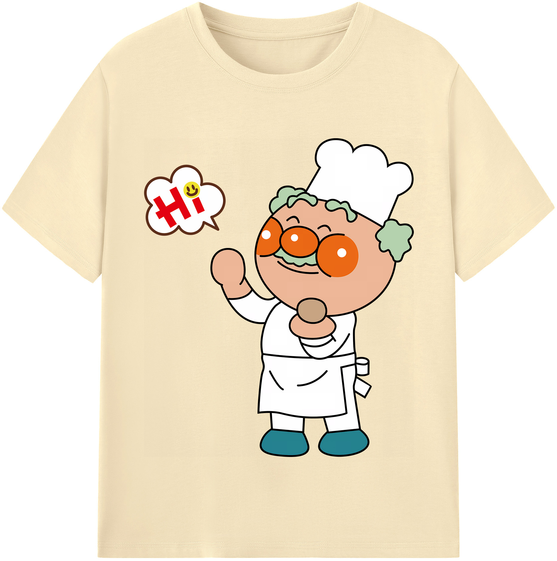 （画像用） アンパンマン Anpanman 綿100％半袖Tシャツ（フロントプリント）