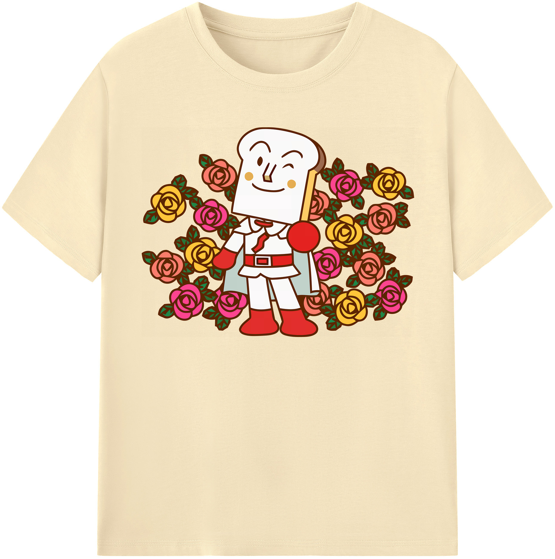 （画像用） アンパンマン Anpanman 綿100％半袖Tシャツ（フロントプリント）