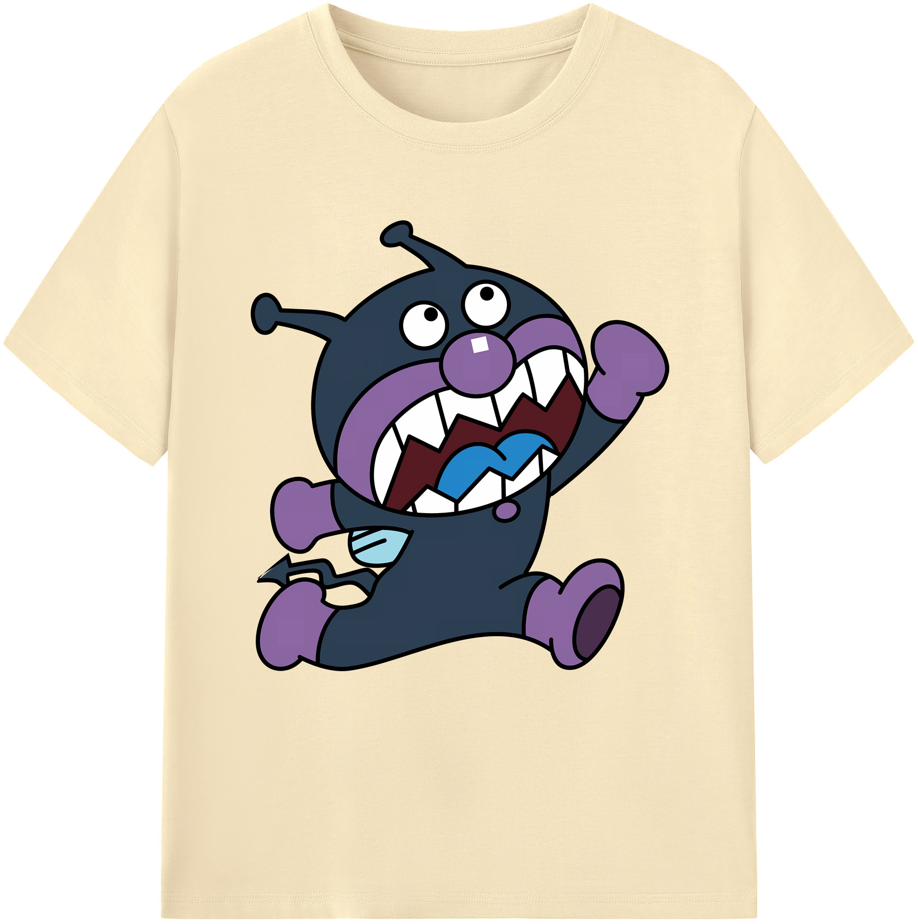 （画像用） アンパンマン Anpanman 綿100％半袖Tシャツ（フロントプリント）