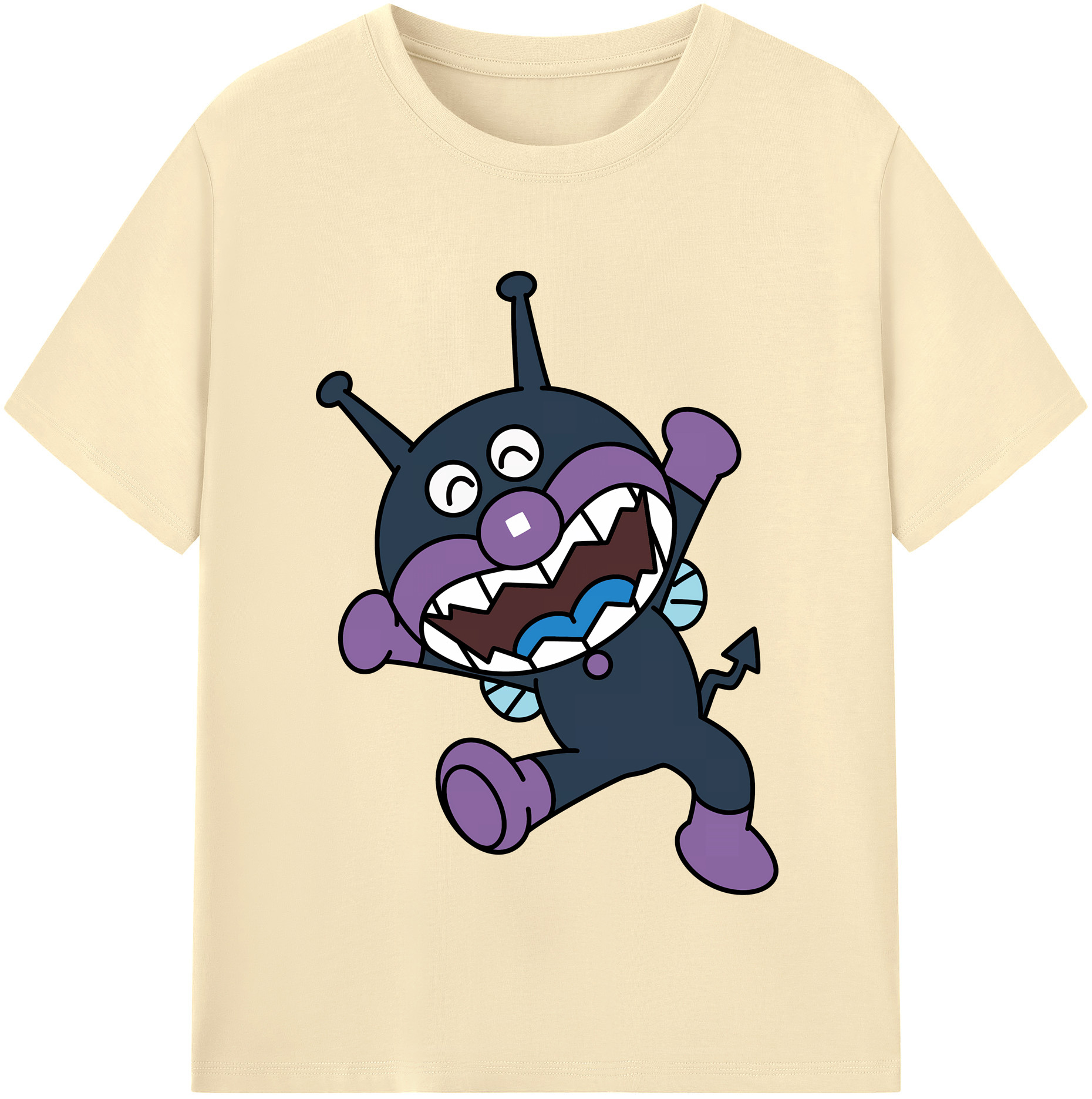 （画像用） アンパンマン Anpanman 綿100％半袖Tシャツ（フロントプリント）