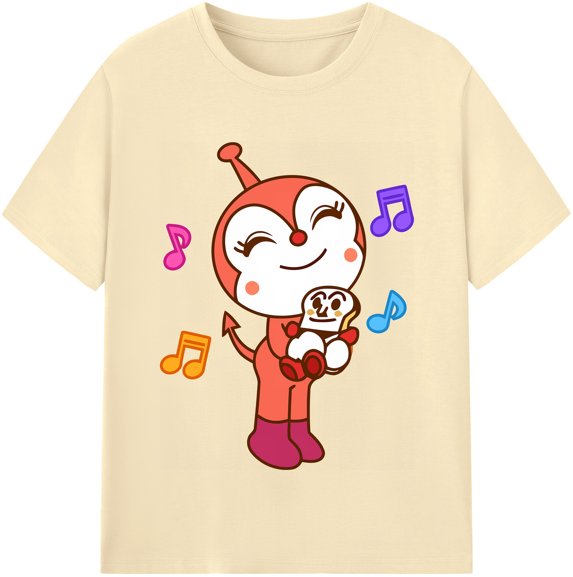 （画像用） アンパンマン Anpanman 綿100％半袖Tシャツ（フロントプリント）