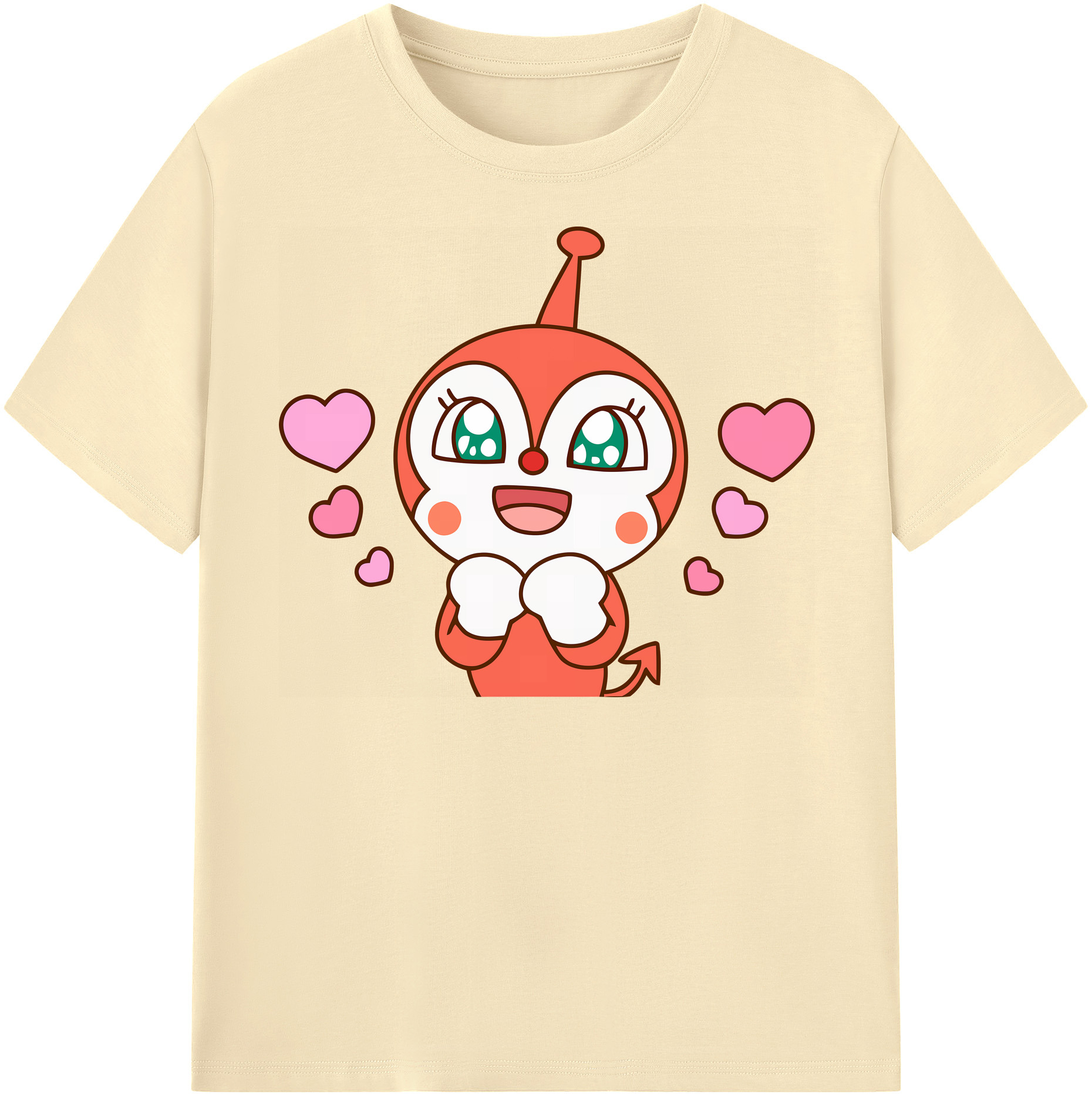 （画像用） アンパンマン Anpanman 綿100％半袖Tシャツ（フロントプリント）