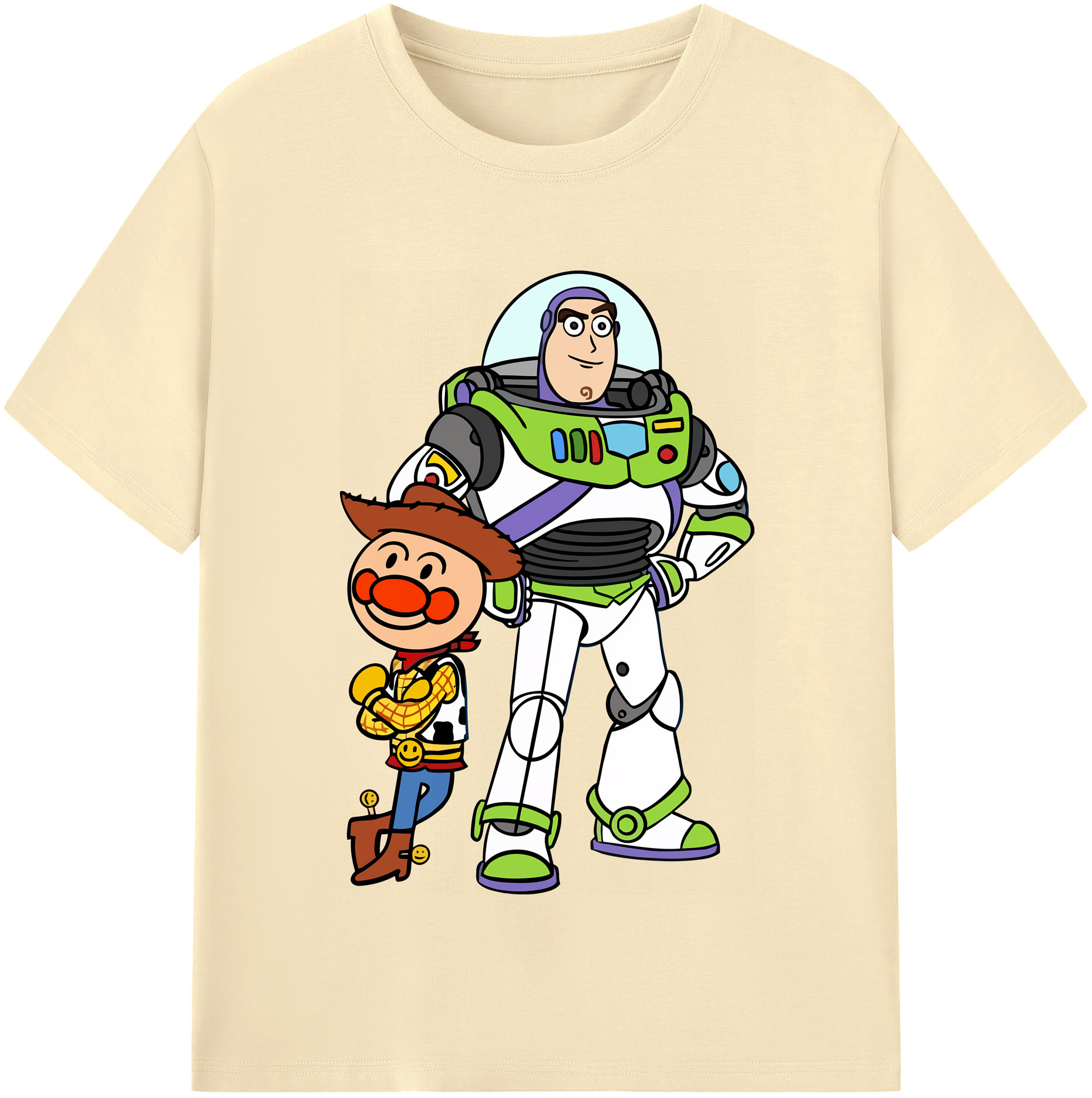 （画像用） アンパンマン Anpanman 綿100％半袖Tシャツ（フロントプリント）