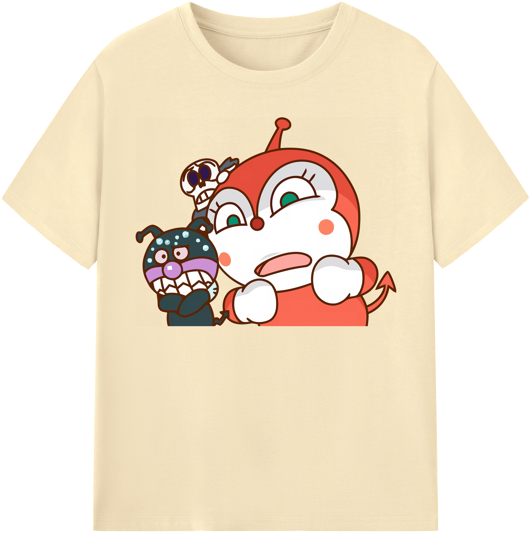 （画像用） アンパンマン Anpanman 綿100％半袖Tシャツ（フロントプリント）