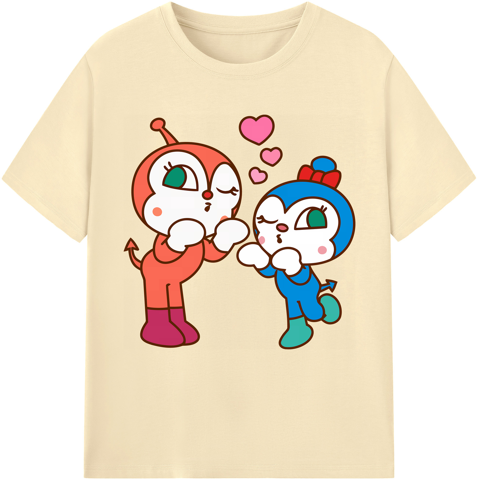 （画像用） アンパンマン Anpanman 綿100％半袖Tシャツ（フロントプリント）
