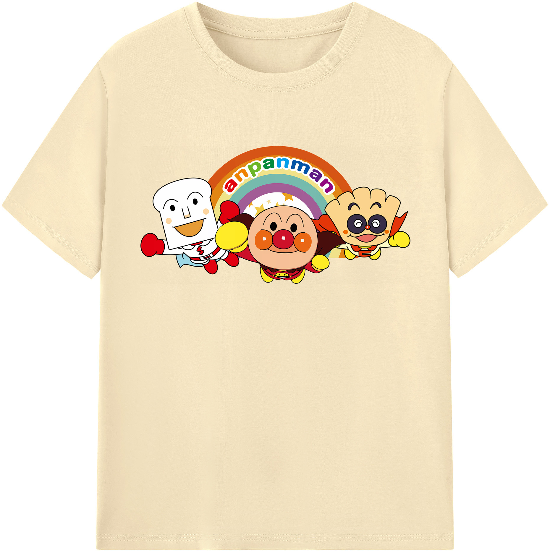 （画像用） アンパンマン Anpanman 綿100％半袖Tシャツ（フロントプリント）