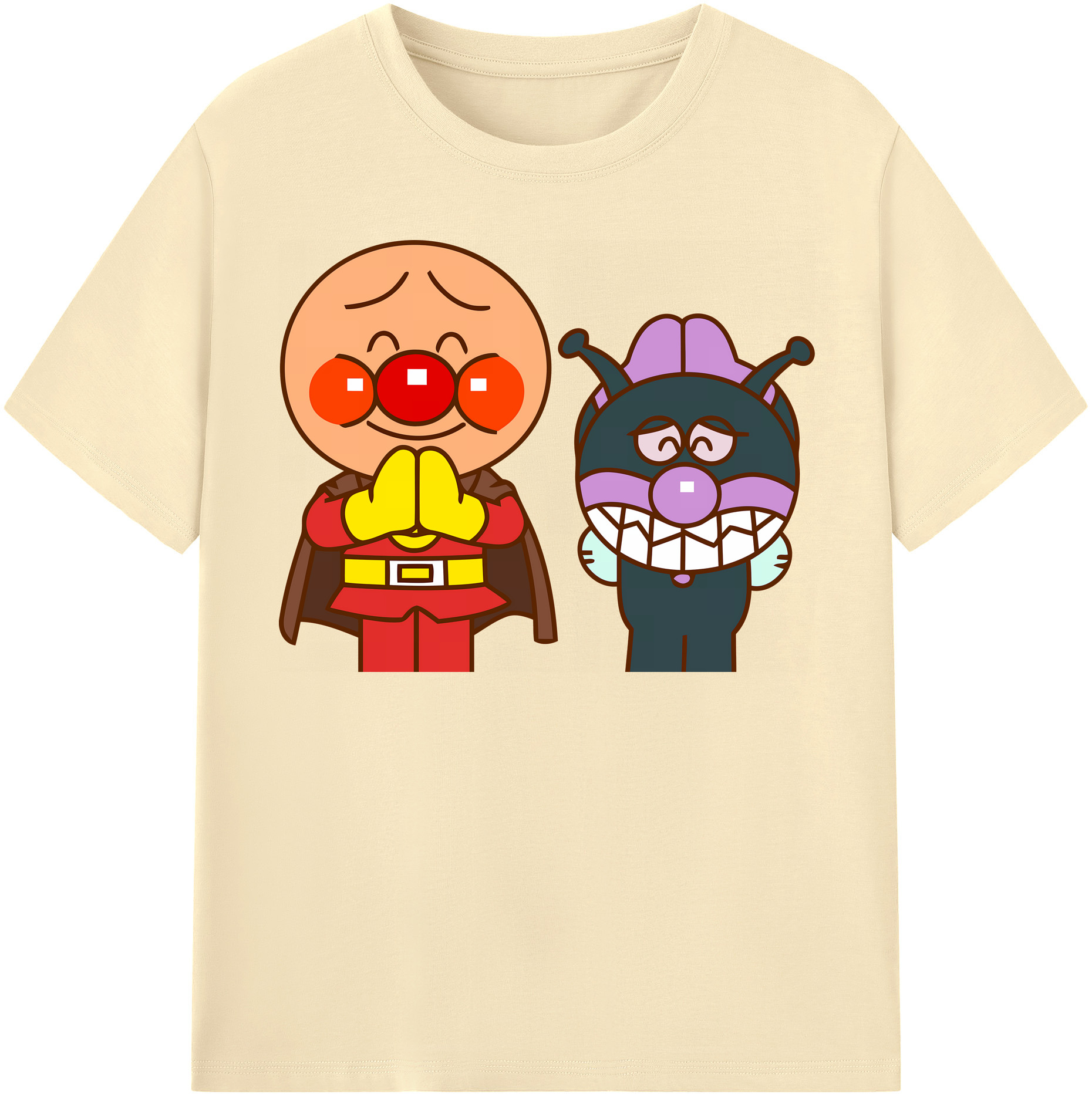 （画像用） アンパンマン Anpanman 綿100％半袖Tシャツ（フロントプリント）