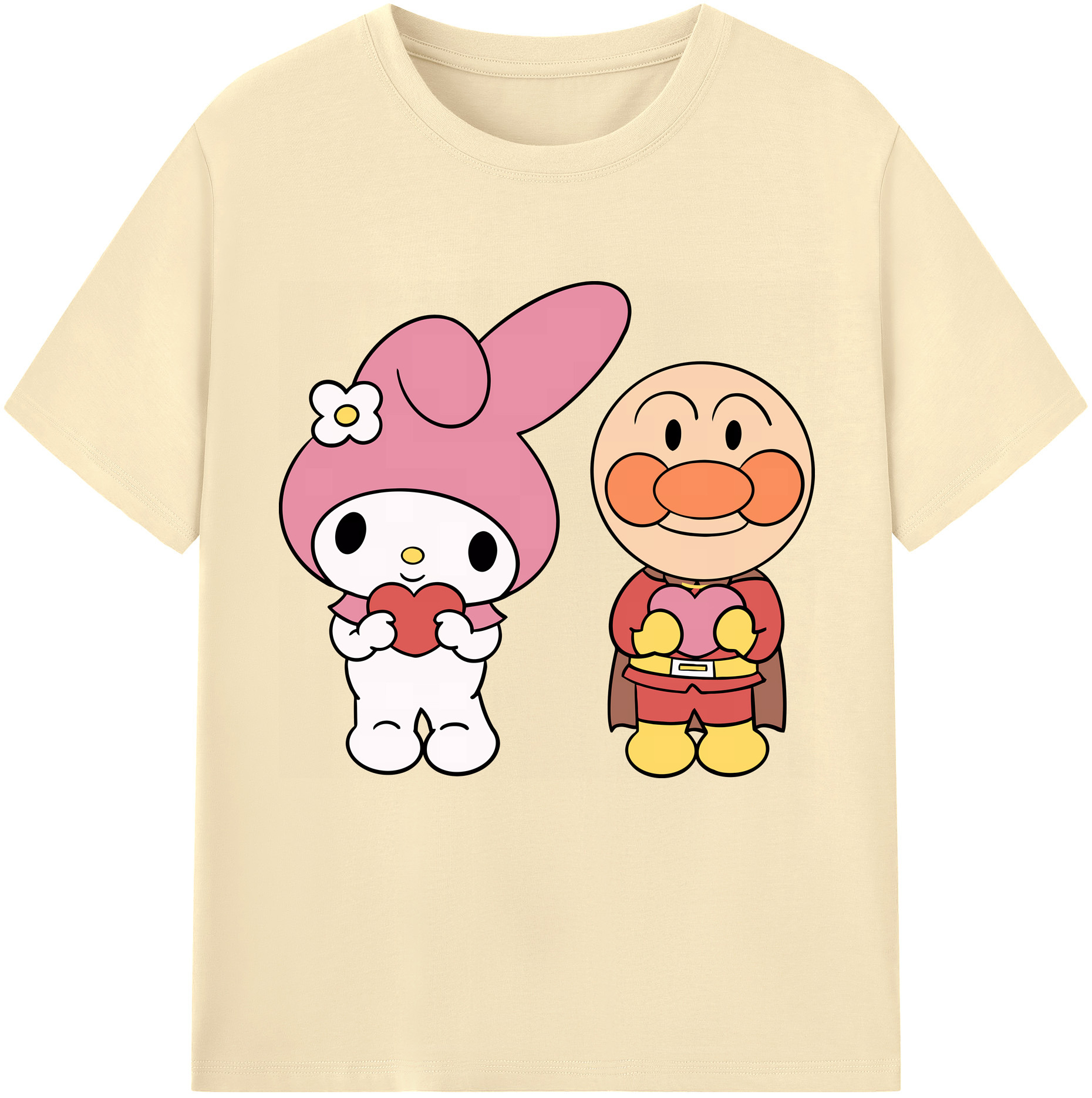 （画像用） アンパンマン Anpanman 綿100％半袖Tシャツ（フロントプリント）