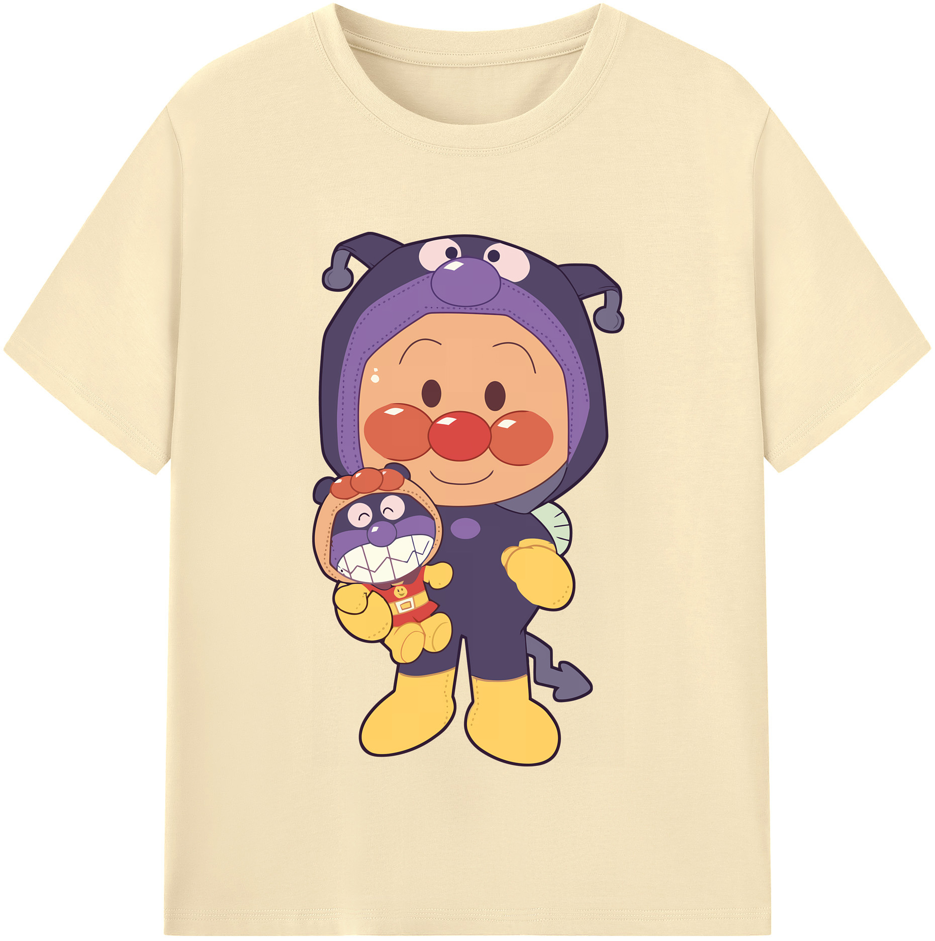 （画像用） アンパンマン Anpanman 綿100％半袖Tシャツ（フロントプリント）