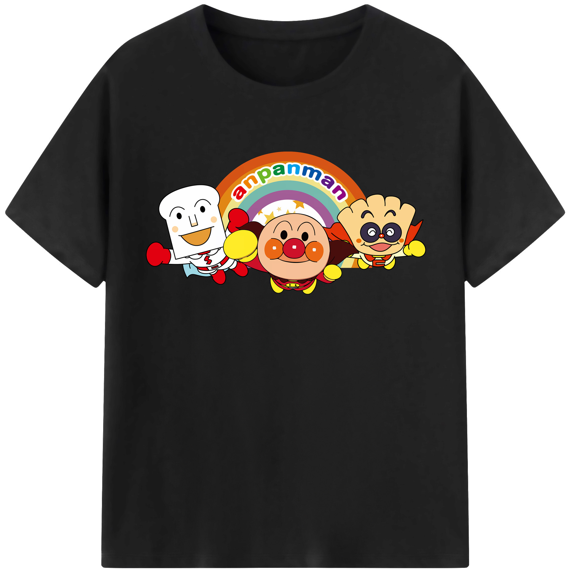 （画像用） アンパンマン Anpanman 綿100％半袖Tシャツ（フロントプリント）