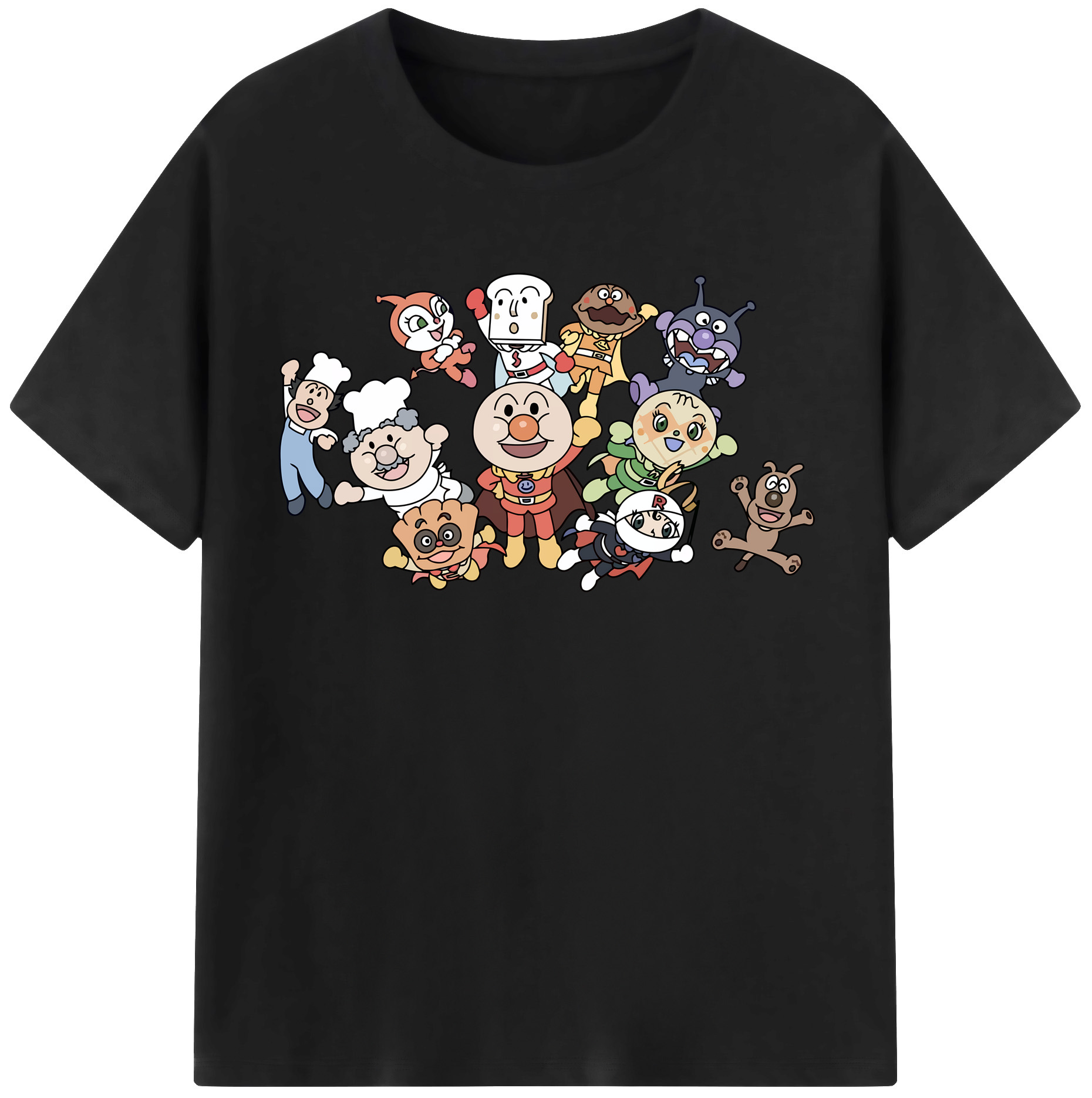 （画像用） アンパンマン Anpanman 綿100％半袖Tシャツ（フロントプリント）