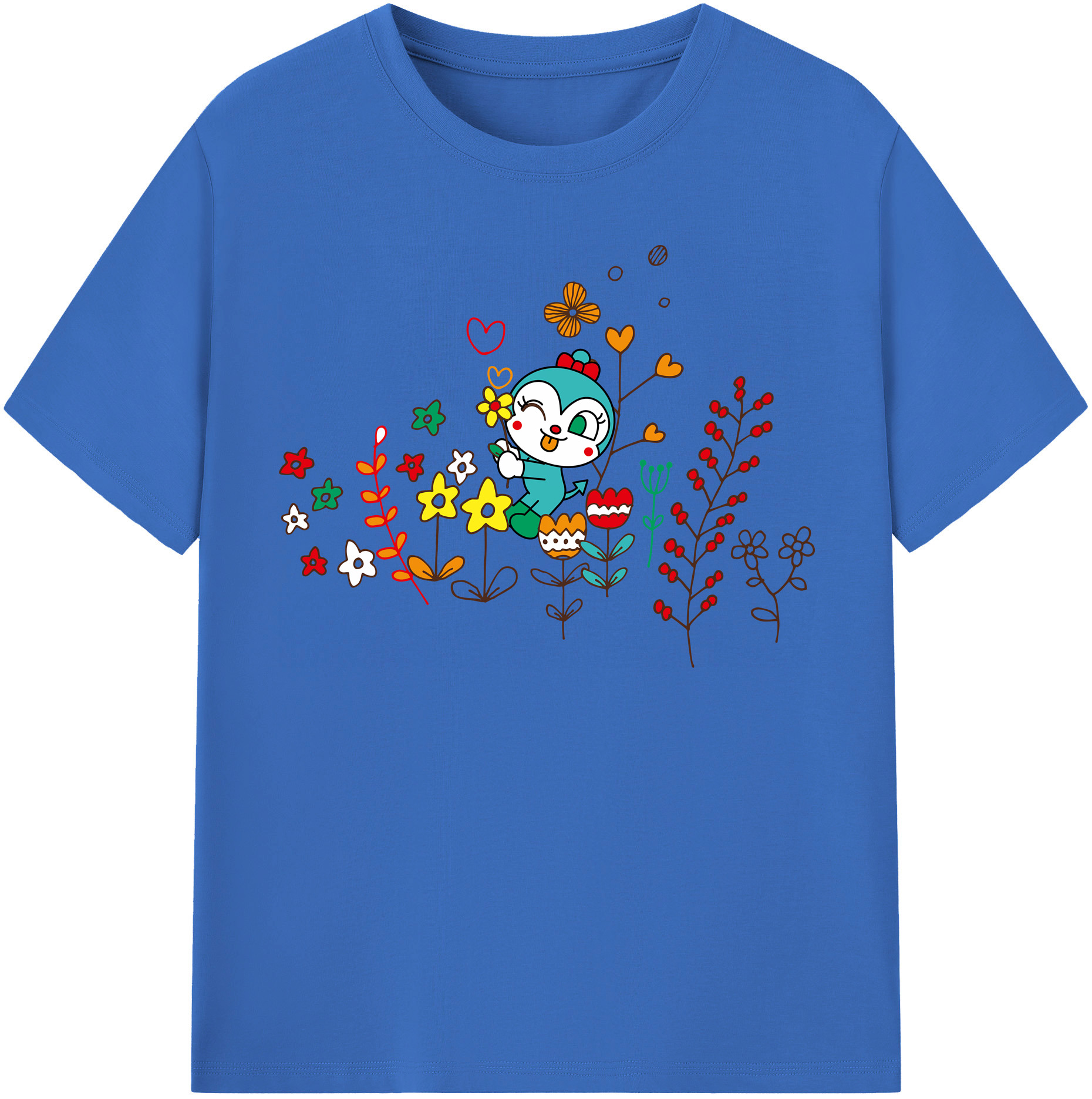 （画像用） アンパンマン Anpanman 綿100％半袖Tシャツ（フロントプリント）