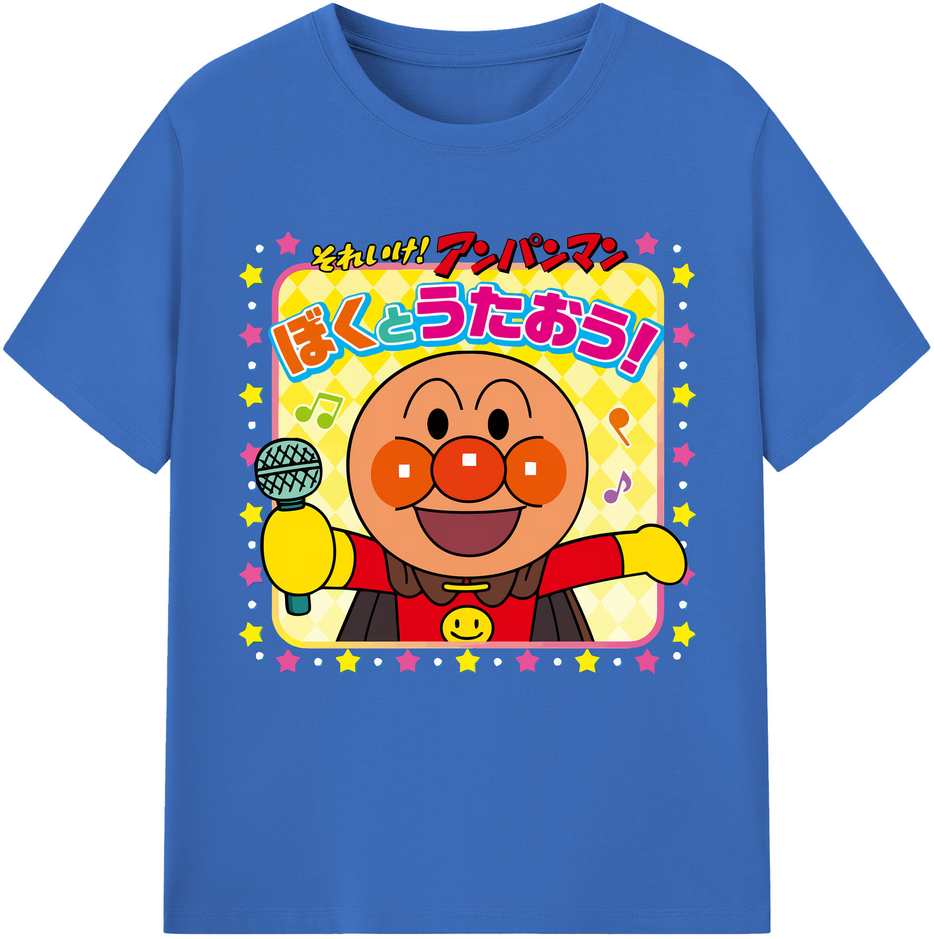 （画像用） アンパンマン Anpanman 綿100％半袖Tシャツ（フロントプリント）