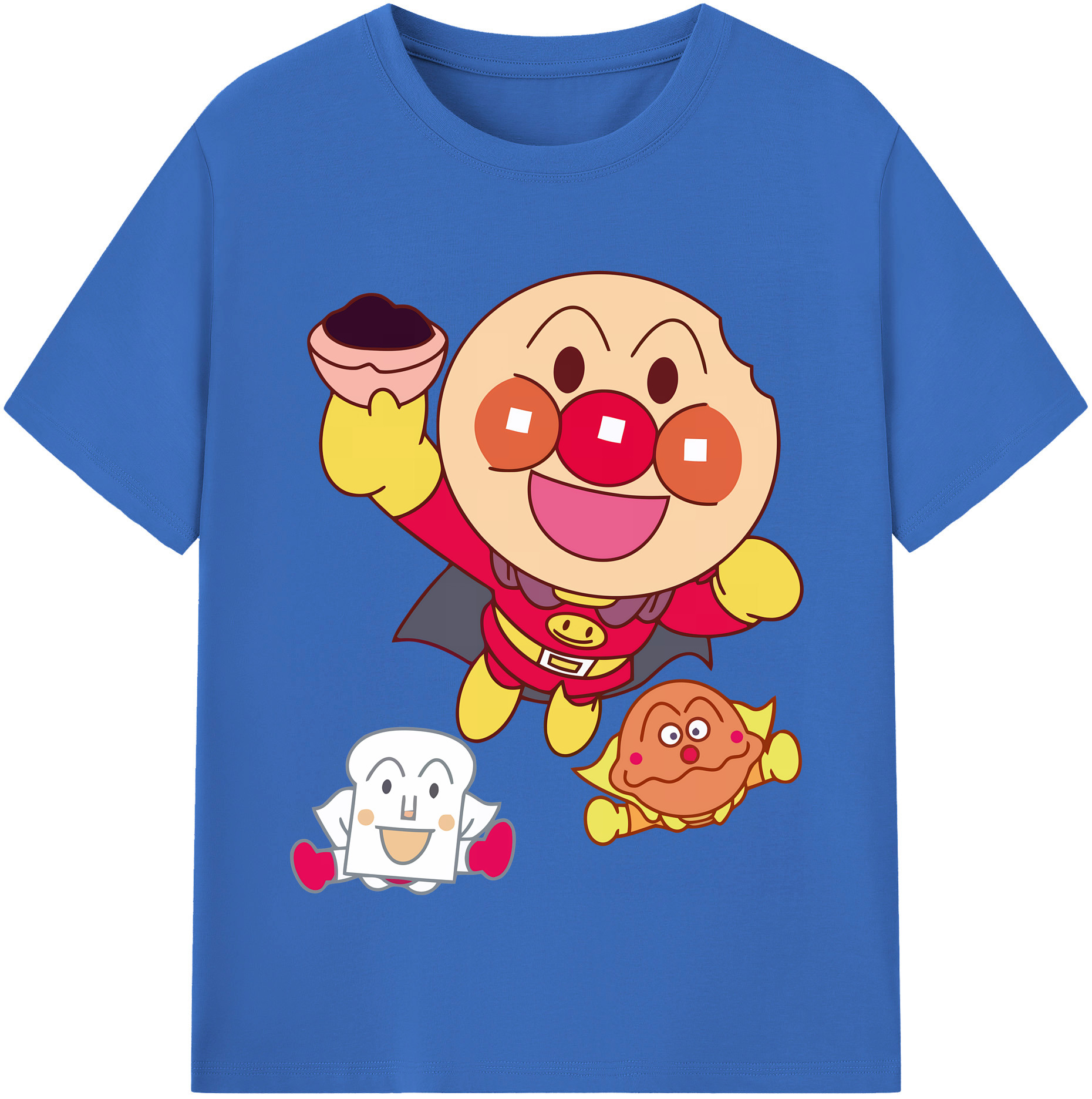 （画像用） アンパンマン Anpanman 綿100％半袖Tシャツ（フロントプリント）